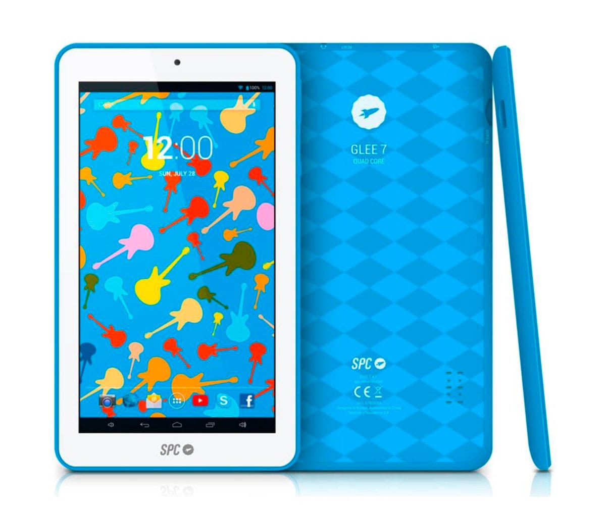 Spc Glow Tablet Azul Wifi Quad Core Gb C Mara Frontal