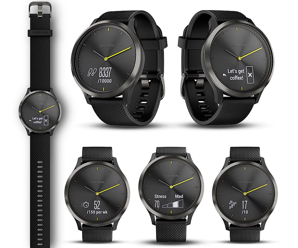 GARMIN VIVOMOVE HR SPORT NEGRO RELOJ INTELIGENTE HÍBRIDO CON CONTROL DE