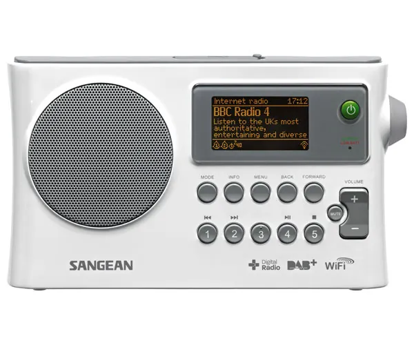 SANGEAN Radio Digital AM/FM DT-120 Blanco Funcion Sleep
