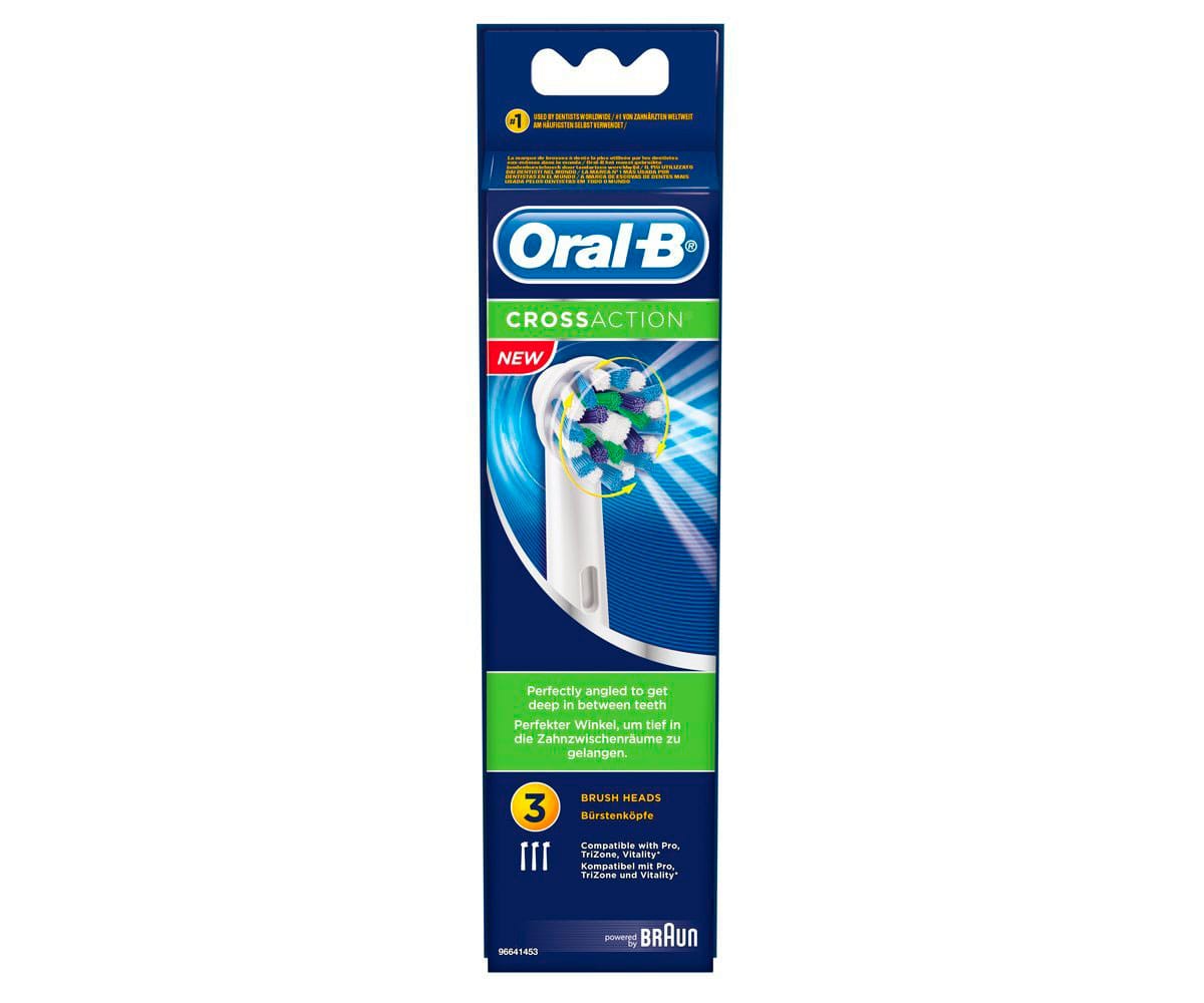 BRAUN EB 50-3 PACK 3 CEPILLOS ORAL-B PRO CROSSACTION
