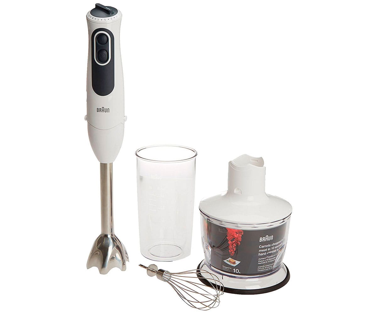 BRAUN MINIPIMER 3 MQ3135 BLANCO BATIDOR DE MANO DE 750W POTENCIA 11 VELOCIDADES INCLUYE 3 ACCESORIOS