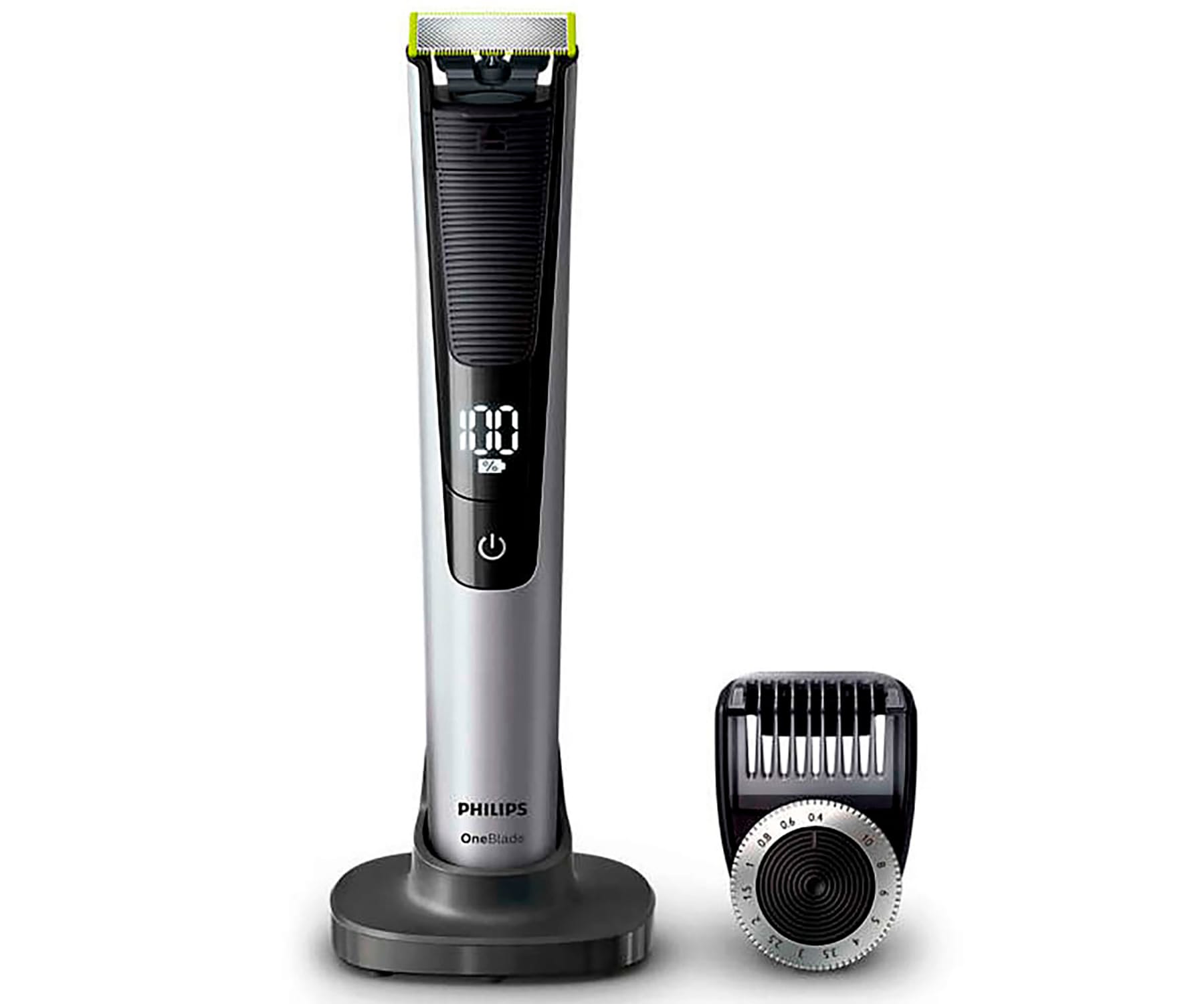 PHILIPS QP6520/20 ONEBLADE PRO RECORTADOR TODO EN UNO CON PEINE-GUÍA DE 14 LONGITUDES Y PANTALLA LED DIGITAL COMPLETA
