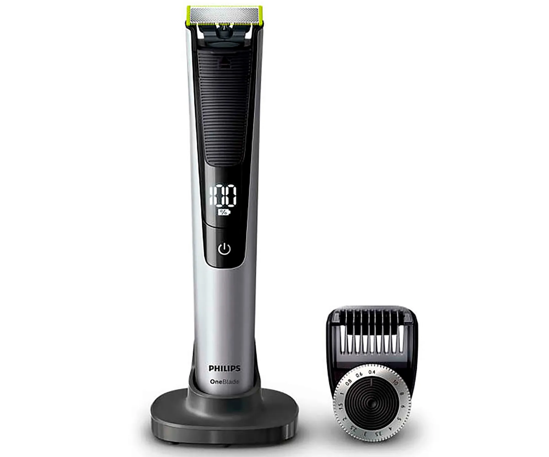 PHILIPS QP6520/20 ONEBLADE PRO RECORTADOR TODO EN UNO CON PEINE-GUÍA DE 14 LONGITUDES Y PANTALLA LED DIGITAL COMPLETA