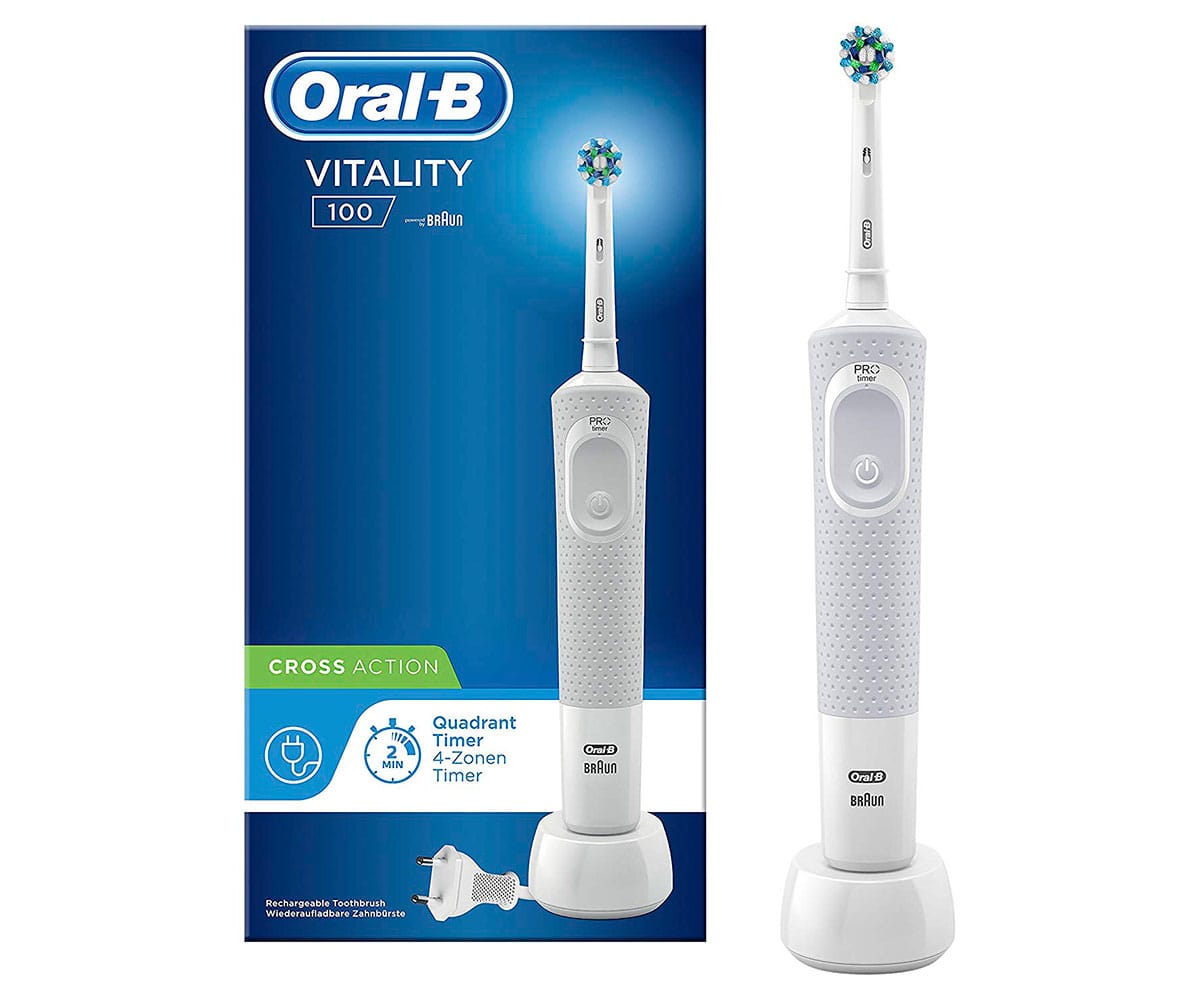 BRAUN ORAL-B VITALITY 100 CROSS ACTION BLANCO CEPILLO DE DIENTES ELÉCTRICO CON TECNOLOGÍA 2D Y TEMPORIZADOR
