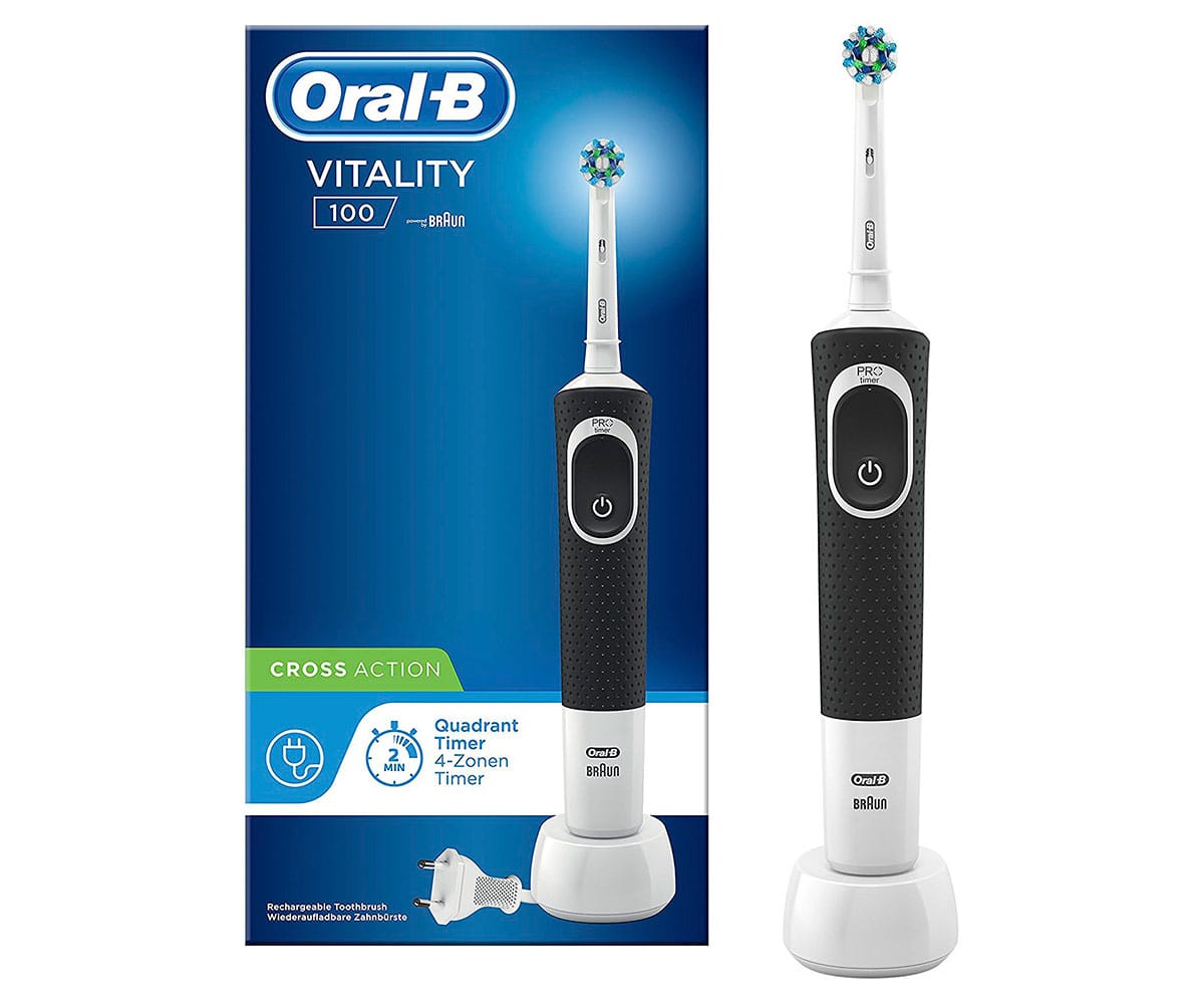 BRAUN ORAL-B VITALITY 100 CROSS ACTION NEGRO CEPILLO DE DIENTES ELÉCTRICO CON TECNOLOGÍA 2D Y TEMPORIZADOR