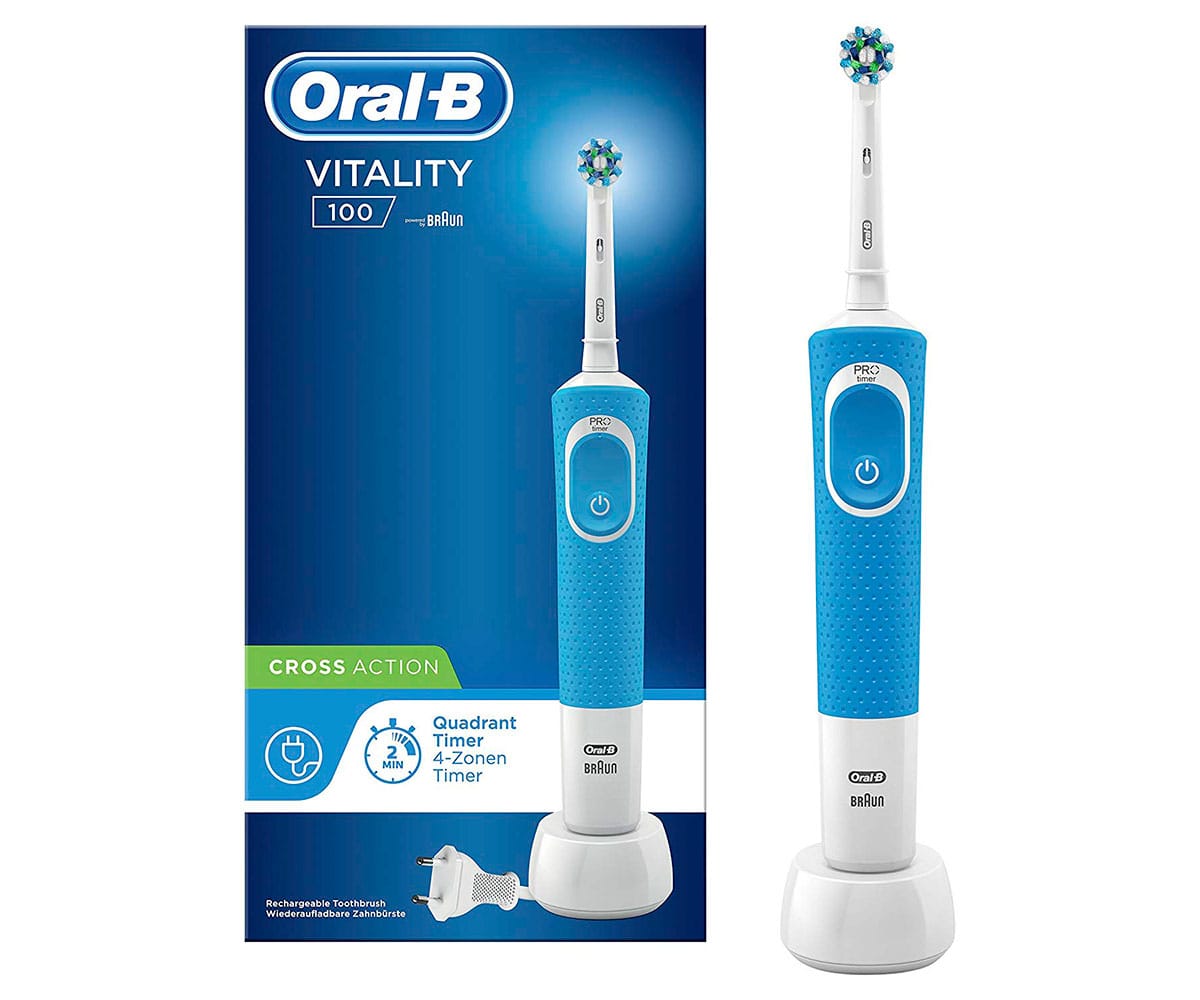 BRAUN ORAL-B VITALITY 100 CROSS ACTION AZUL CEPILLO DE DIENTES ELÉCTRICO CON TECNOLOGÍA 2D Y TEMPORIZADOR
