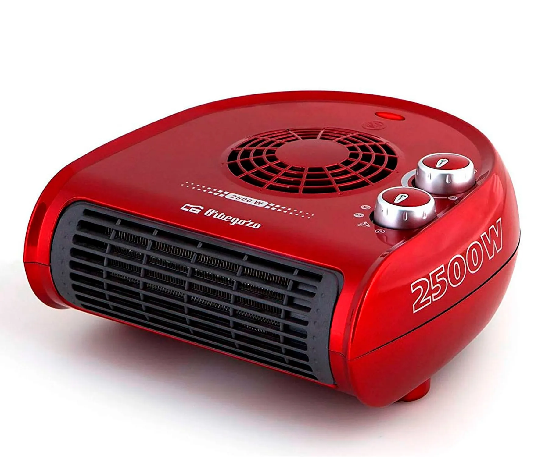 ORBEGOZO FH 5033 ROJO CALEFACTOR HORIZONTAL 2500W DE POTENCIA 2 POSICIONES DE CALOR Y FUNCIÓN VENTILADOR
