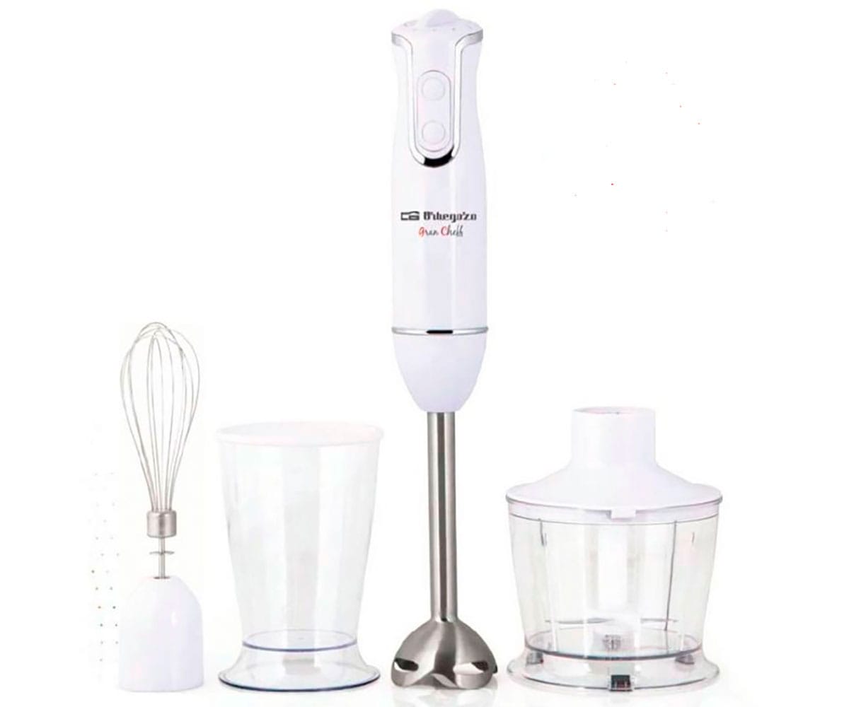 ORBEGOZO BT 2660 BATIDORA DE MANO 800W CON VASO MEDIDOR DE 600mL Y PICADORA UNIVERSAL