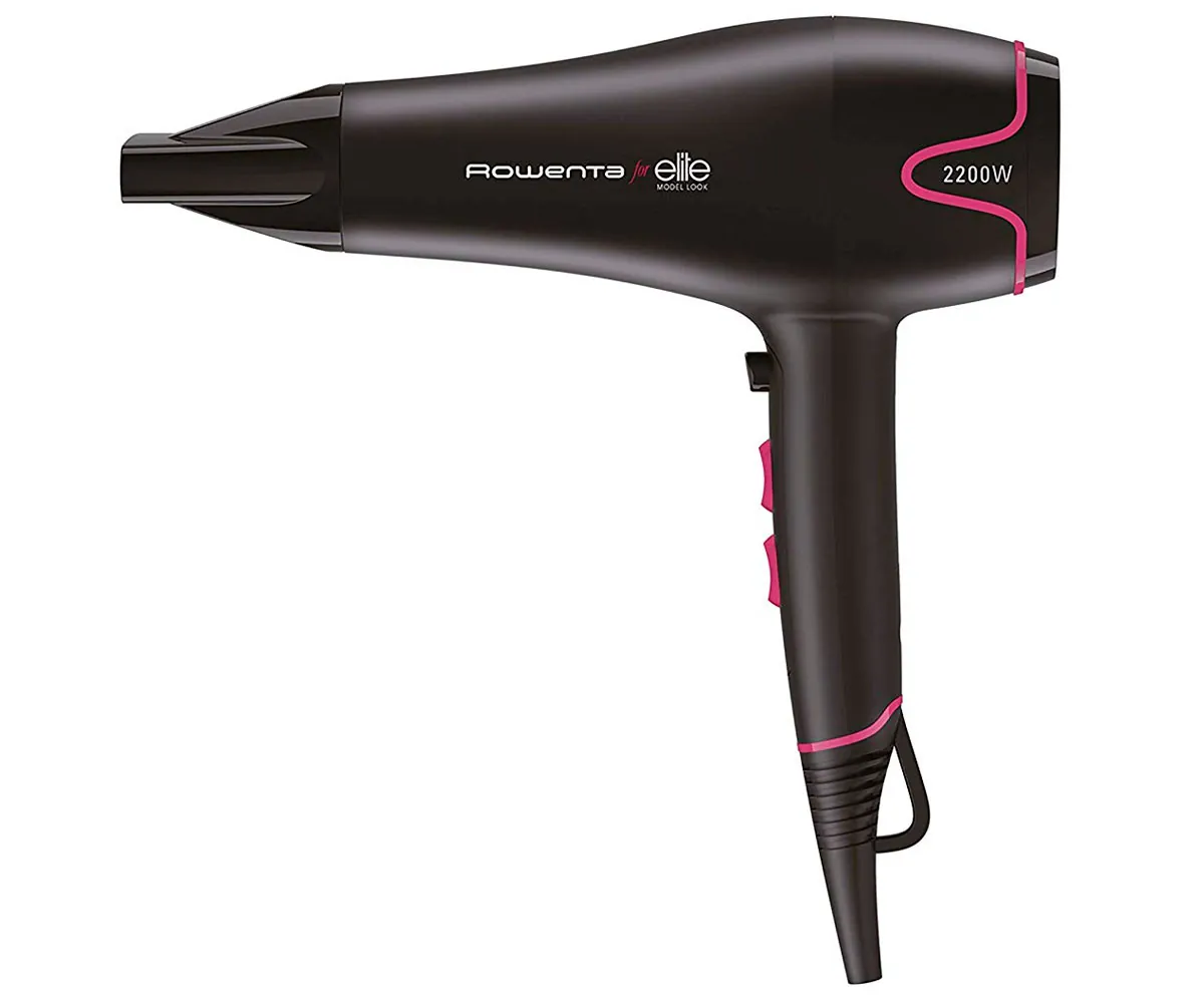ROWENTA CV5712F0 MOTION DRY FOR ELITE NEGRO ROSA SECADOR DE PELO 2200W 3  TEMPERATURA 2 VELOCIDAD | ielectro