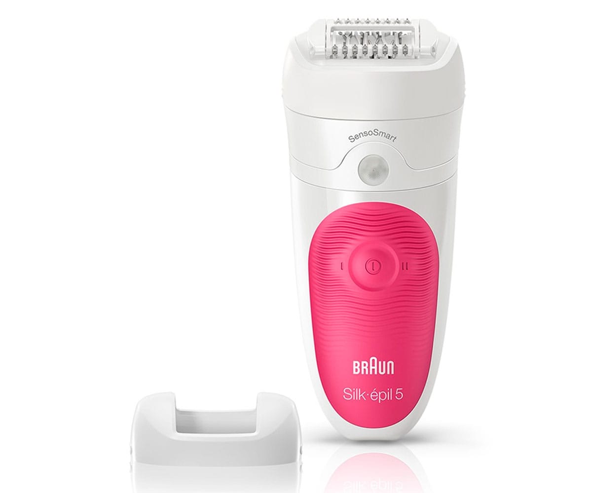 BRAUN 5-500 BLANCO FRAMBUESA SILK EPIL SERIE 5 DEPILADORA INALÁMBRICA WET & DRY CON 2 ACCESORIOS