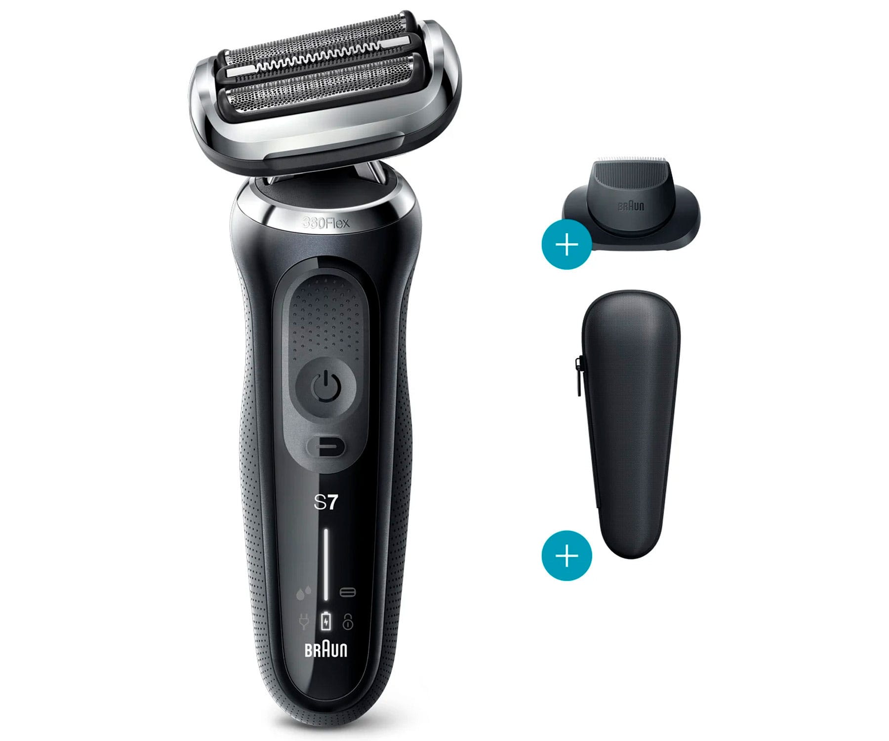 BRAUN SERIES 7 70-N1200s AFEITADORA EN SECO Y EN MOJADO CON FUNDA PARA VIAJE Y ACCESORIO DE RECORTE