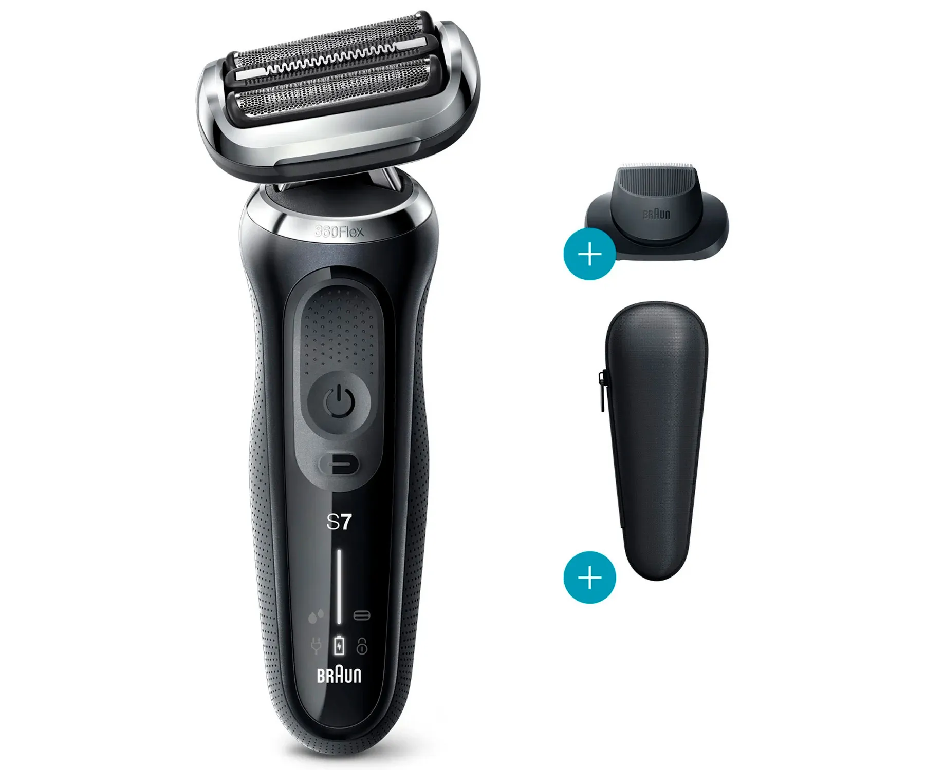 BRAUN SERIES 7 70-N1200s AFEITADORA EN SECO Y EN MOJADO CON FUNDA PARA VIAJE Y ACCESORIO DE RECORTE