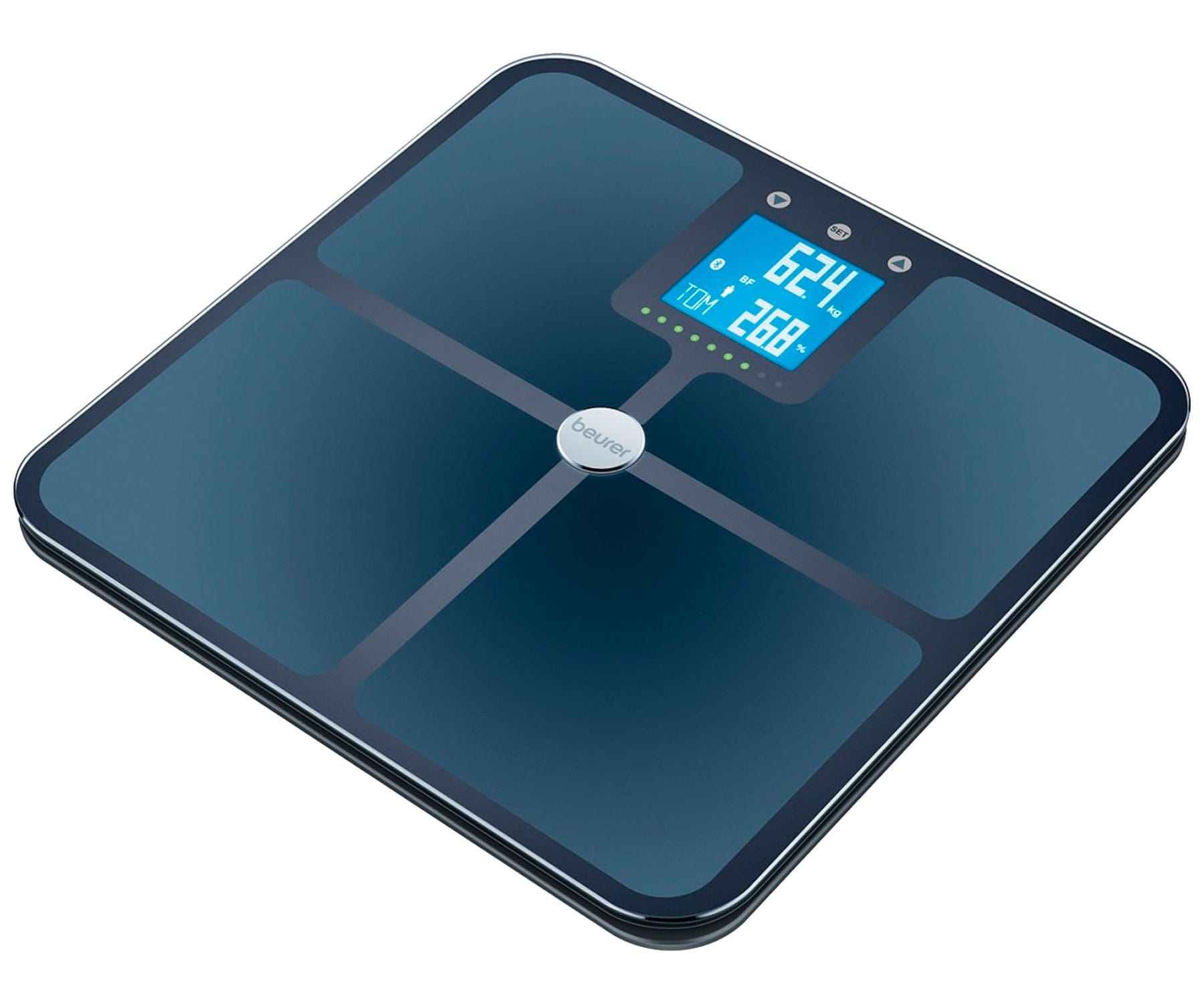 BEURER BF-950 BÁSCULA BLUETOOTH DIÁGNOSTICA CORPORAL ELECTRÓNICA COLOR NEGRO CON PANTALLA LCD RETROILUMINACIÓN