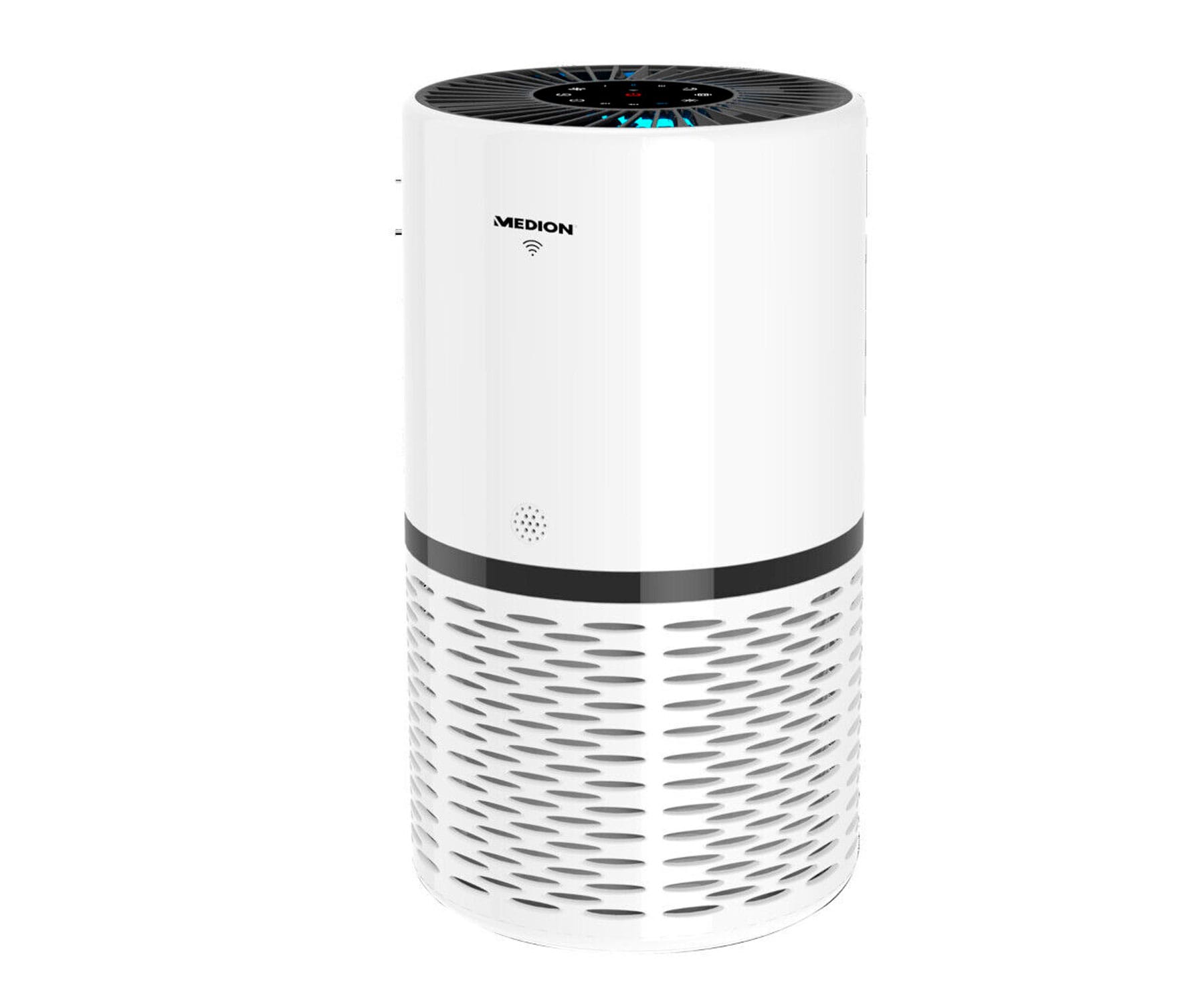 MEDION AIR PURIFIER MD10171 Blanco/Purificador 52M2/ 23W/Reduce concentración de aerosoles/Control de aplicaciones/Panel de control táctil,/Filtro HEPA