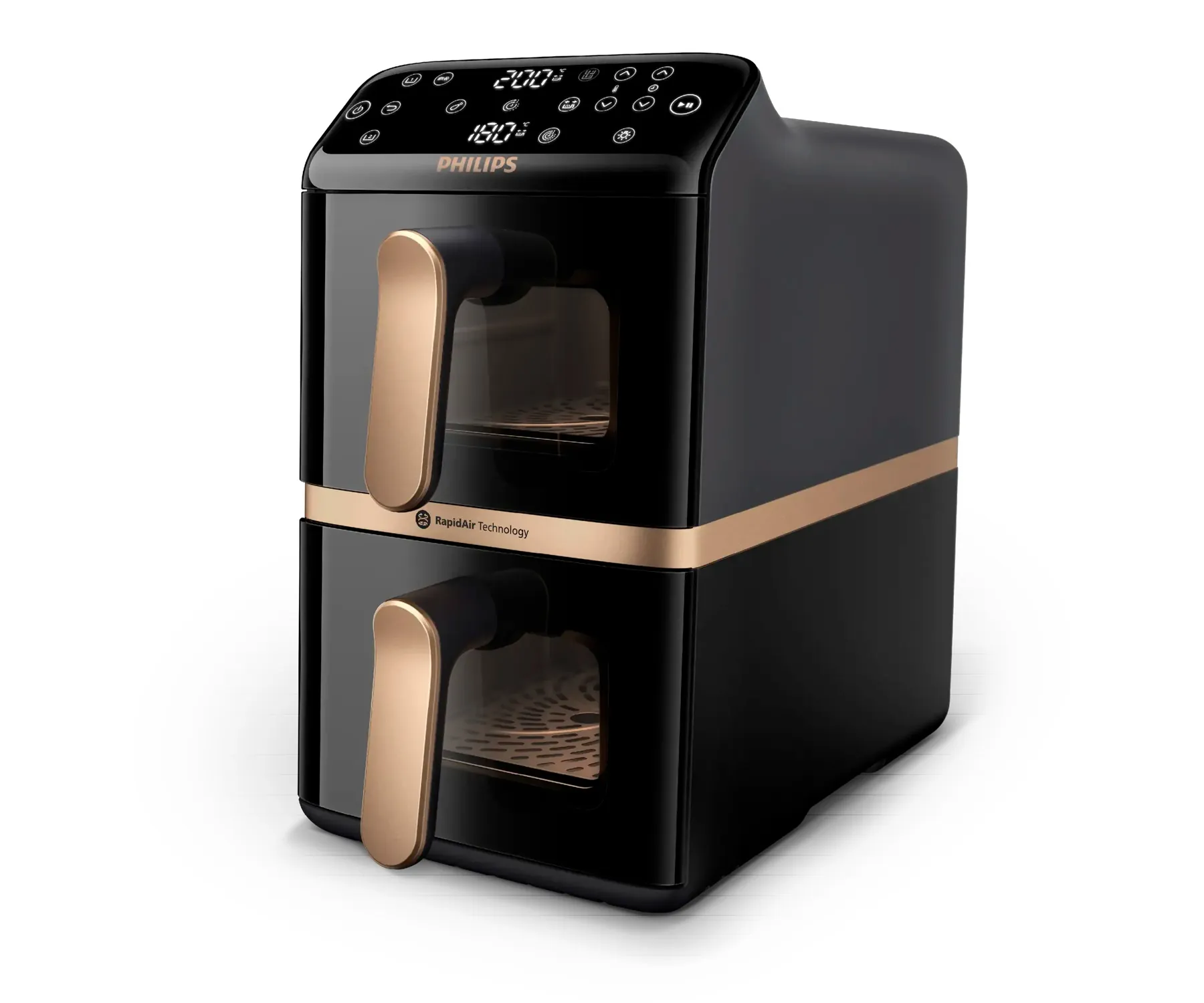 Philips Airfryer Serie 4000 Negro / Airfryer De Doble Cesta Apilable