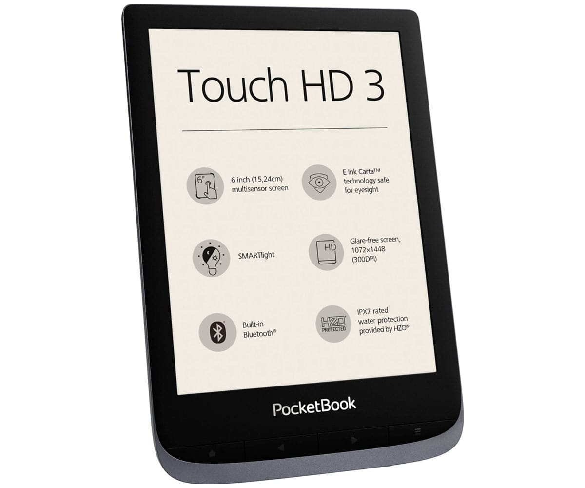 POCKETBOOK TOUCH 3 HD GRIS METÁLICO E-BOOK LIBRO ELECTRÓNICO 6'' E-INK WIFI 16GB