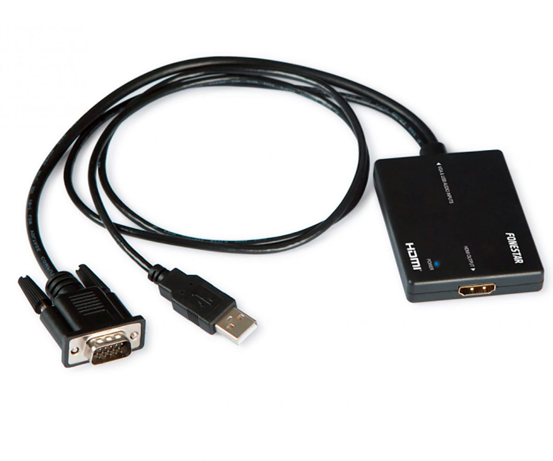FONESTAR FO-445 CONVERTIDOR DE VGA Y AUDIO ESTÉREO A HDMI MAX 1280 X 1024 PX