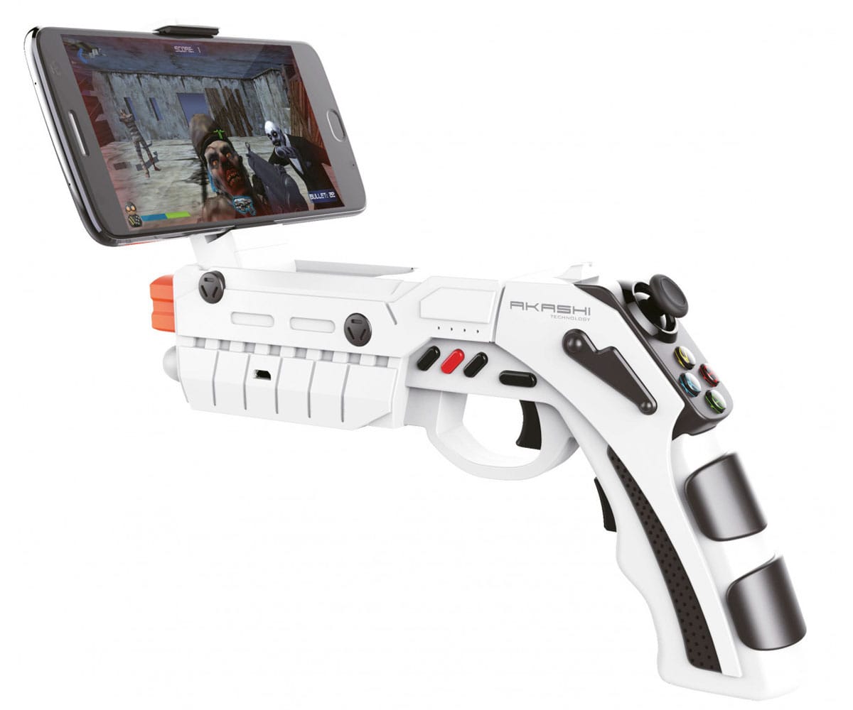 AKASHI PISTOLA VIDEOJUEGOS BLUETOOTH BLANCA PARA SMARTPHONE