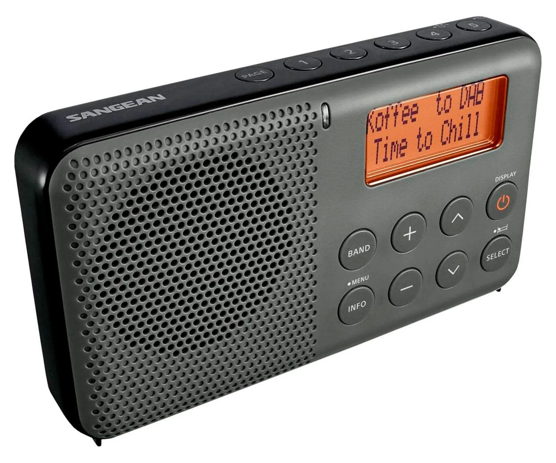 SANGEAN DPR-64 NEGRO RADIO DIGITAL DE BOLSILLO FM CON RDS Y DAB+ PANTALLA LCD ALARMA BATERÍA RECARGABLE