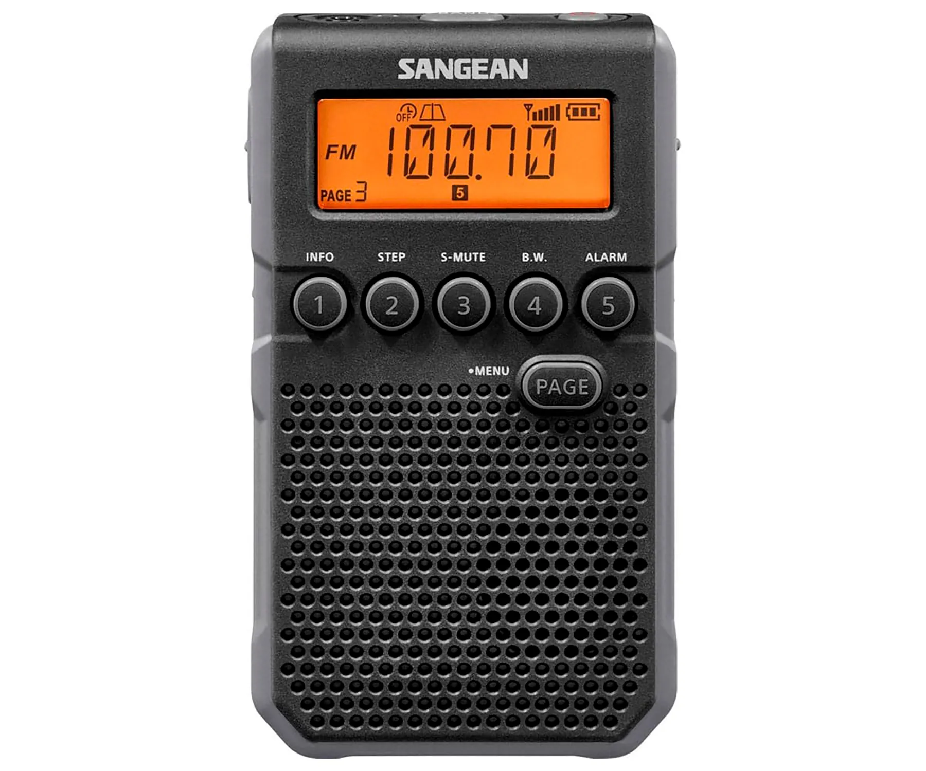 SANGEAN DT-800 NEGRO RADIO DIGITAL BOLSILLO AM FM CON RDS PANTALLA LCD BATERÍA RECARGABLE