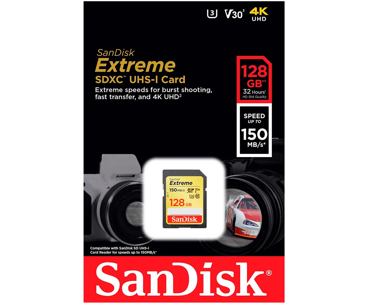 Sandisk Extreme Tarjeta De Memoria Sdxv C10 Uhs-i U3 De 128 Gb Y 150mb/s (3)