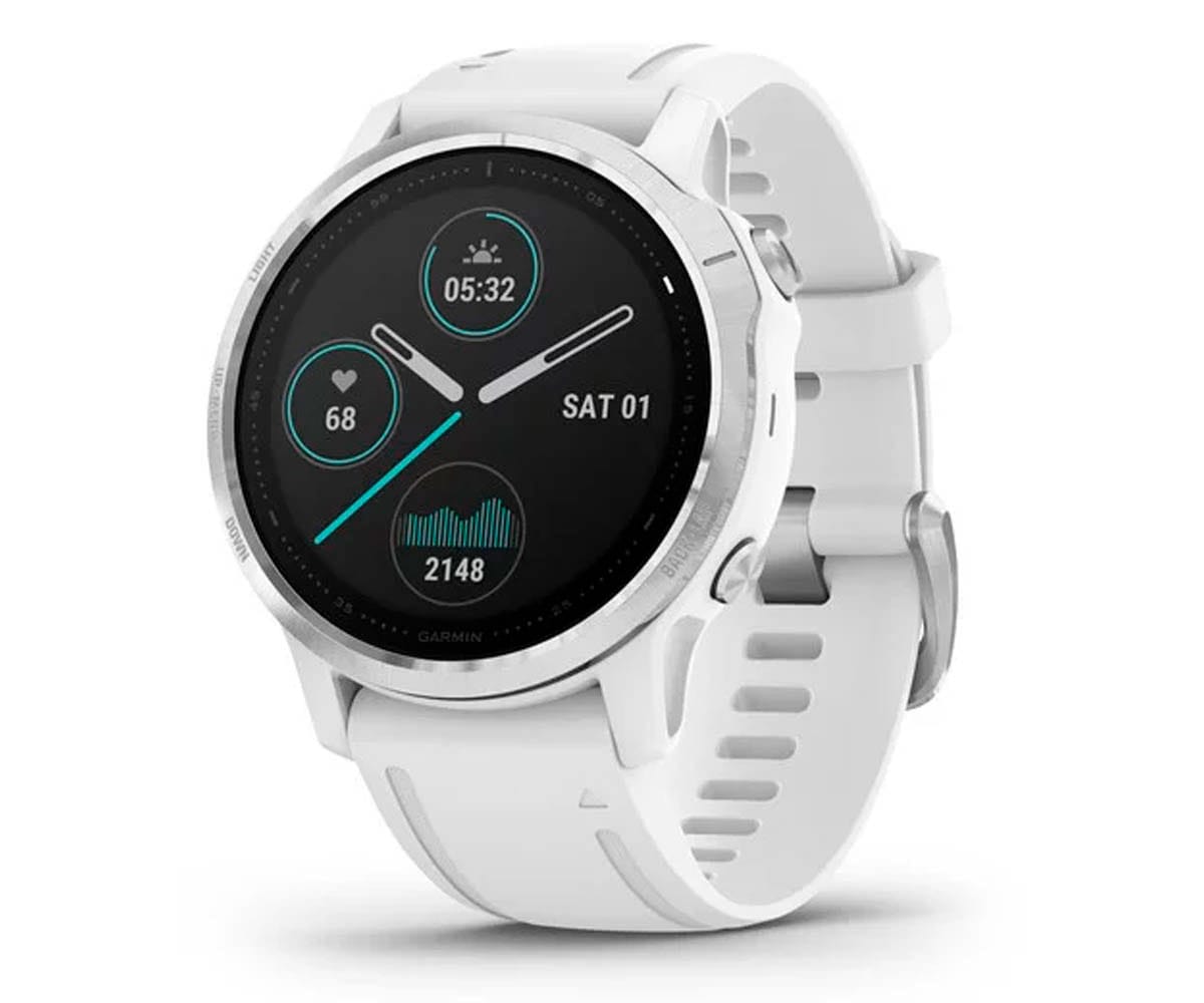 GARMIN FÉNIX 6s PLATA BLANCO CON CORREA BLANCA 42mm SMARTWATCH PREMIUM MULTIDEPORTE GPS INTEGRADO WIFI BLUETOOTH