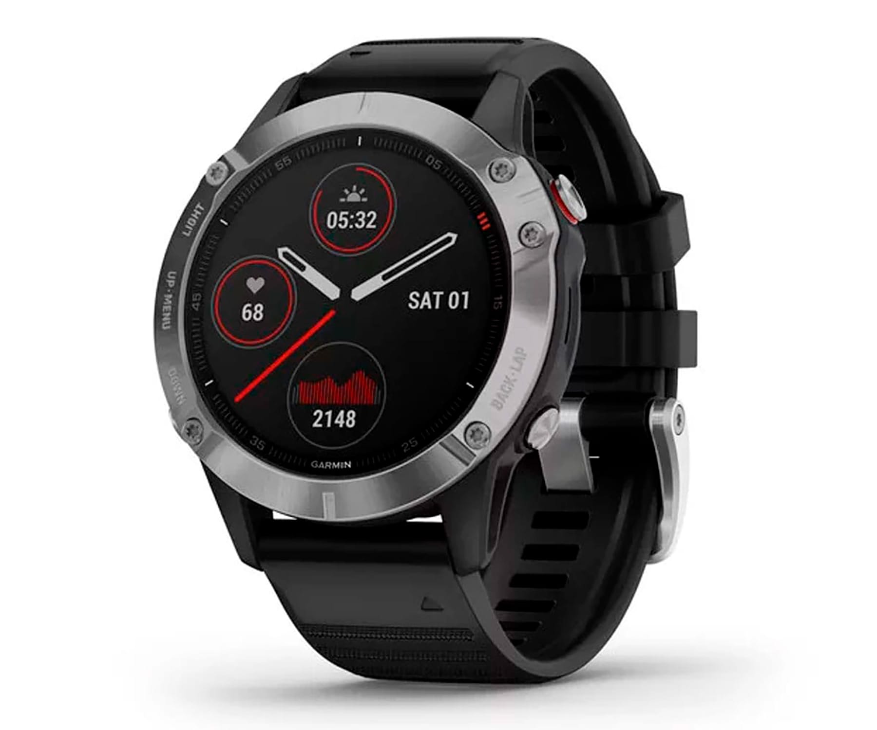 GARMIN FÉNIX 6 PLATA NEGRO CON CORREA NEGRA 47mm SMARTWATCH PREMIUM MULTIDEPORTE GPS INTEGRADO WIFI BLUETOOTH