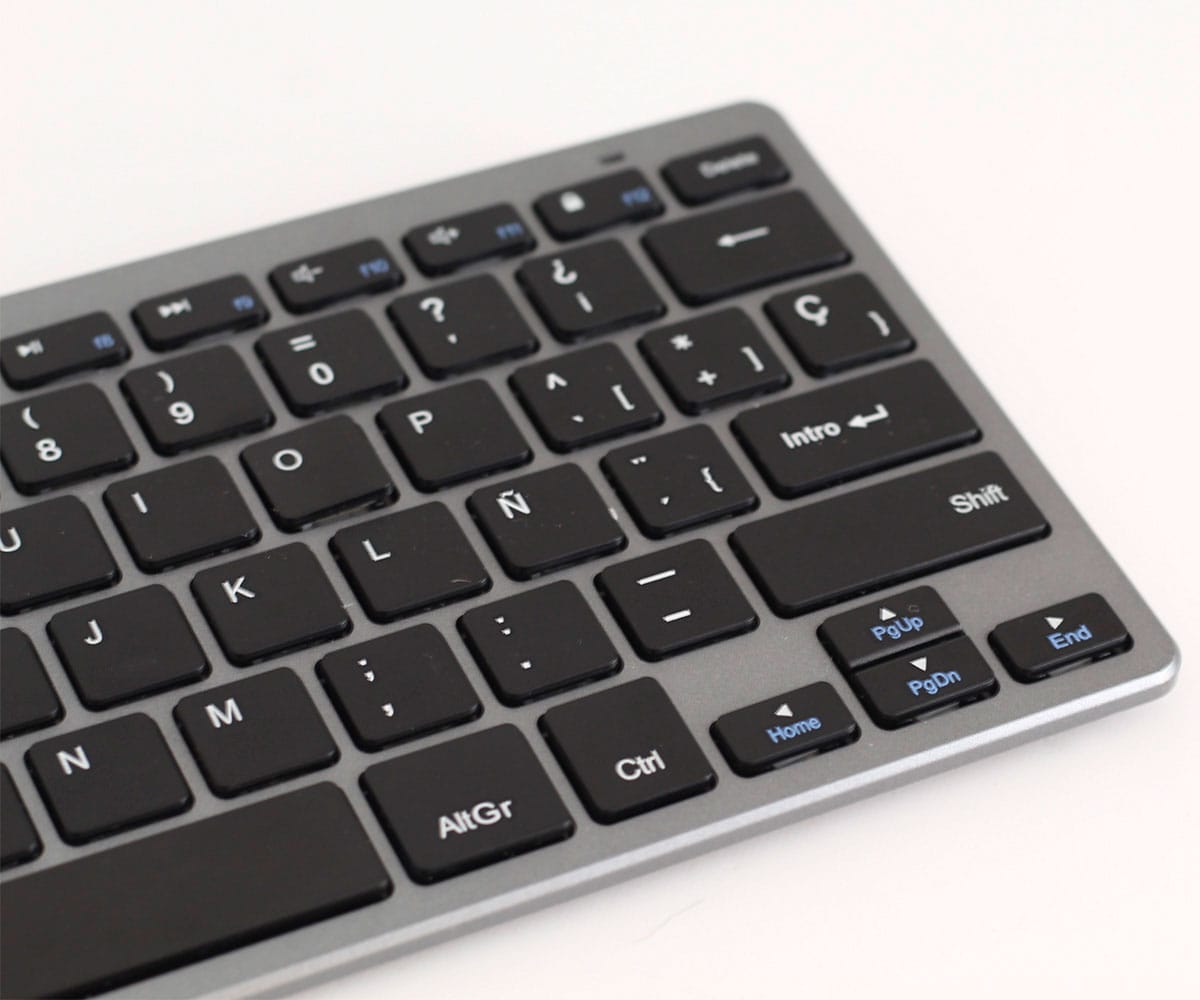 SUBBLIM DYNAMIC COMPACT GRIS TECLADO INALÁMBRICO BLUETOOTH SLIM 6mm GROSOR COMPACTO