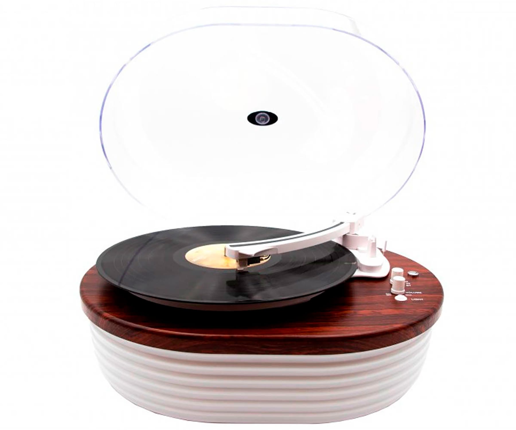 LAUSON TT238 MADERA TOCADISCOS DE 7'' Y 12'' BLUETOOTH 2 VELOCIDADES BASE CON EFECTO LUMINOSO
