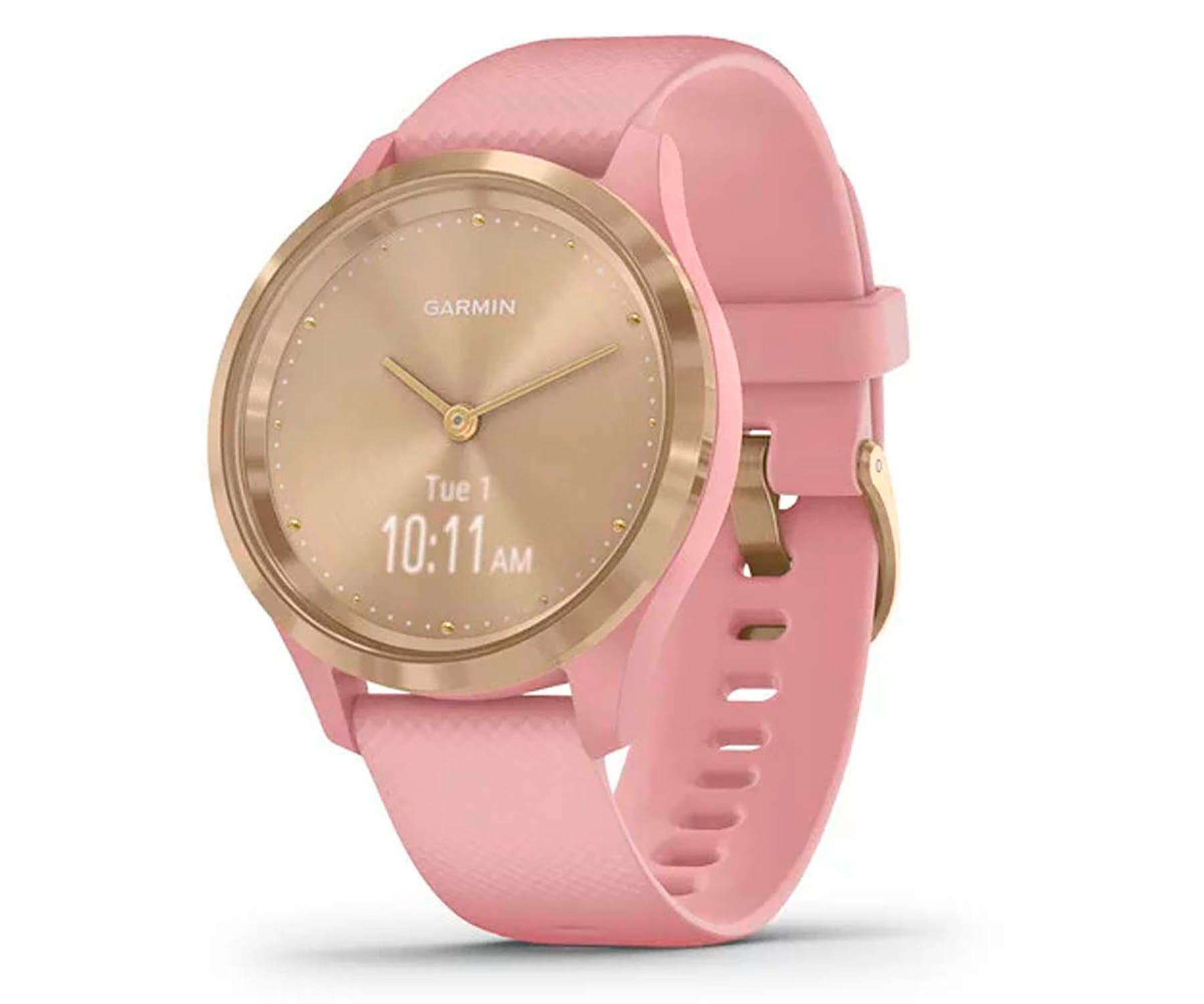GARMIN VIVOMOVE 3S DORADO LIGHT SILICONA RELOJ INTELIGENTE 39mm HÍBRIDO CON CONTROL DE FRECUENCIA CARDÍACA Y PULSÓMETRO