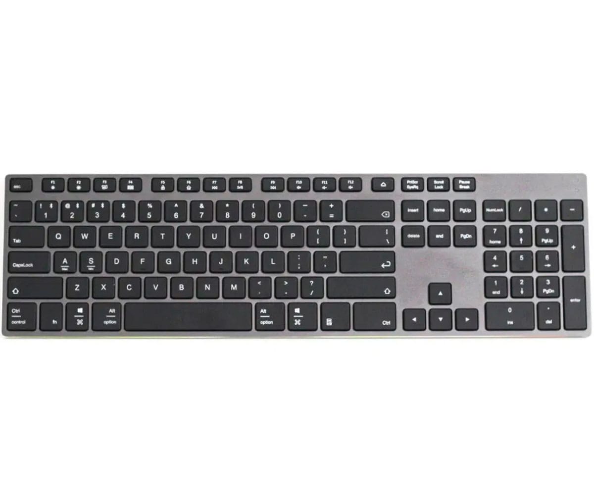 SUBBLIM ADVANCED EXTENDED GRIS TECLADO INALÁMBRICO BLUETOOTH SLIM 7mm GROSOR CON TECLADO NUMÉRICO