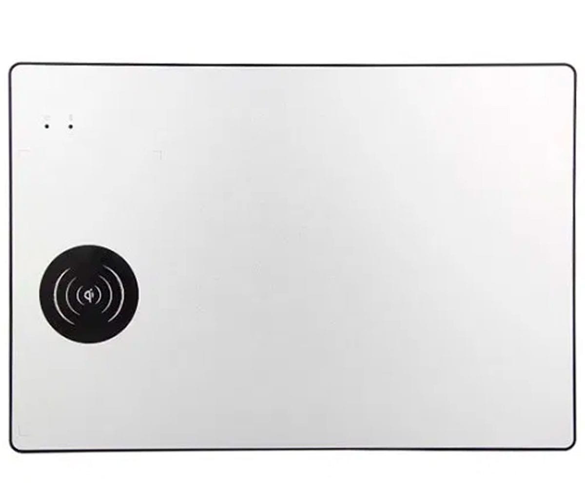 SUBBLIM PLATA ALFOMBRILLA DE RATÓN DE ALUMINIO CON CARGADOR INALÁMBRICO QI 10W
