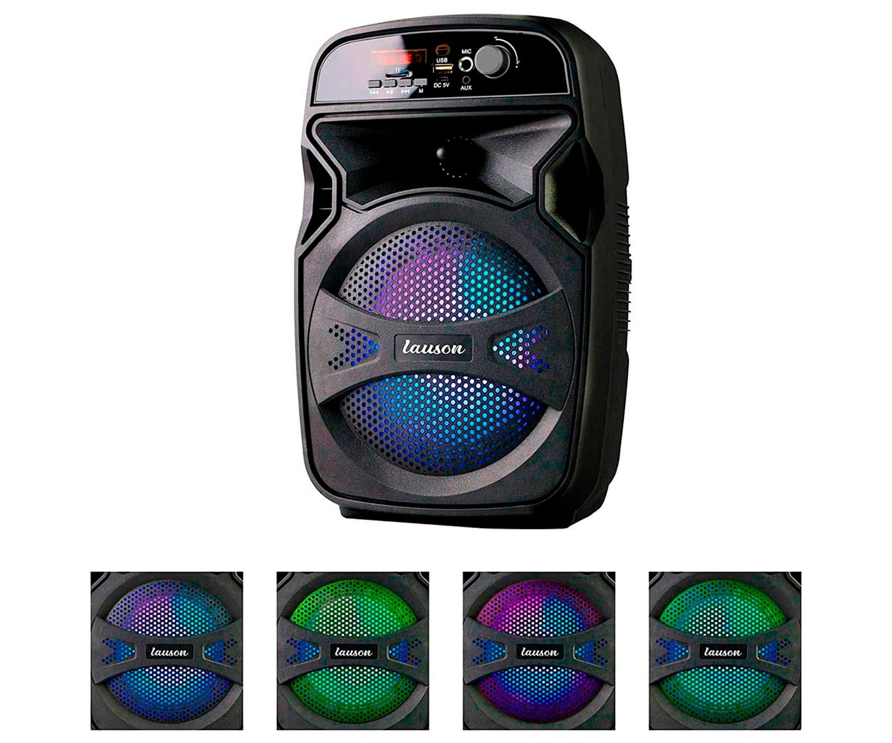 Lauson Llx34 Negro Altavoz Inalámbrico Portátil 20w Bluetooth Karaoke Fm Luces U... (2)