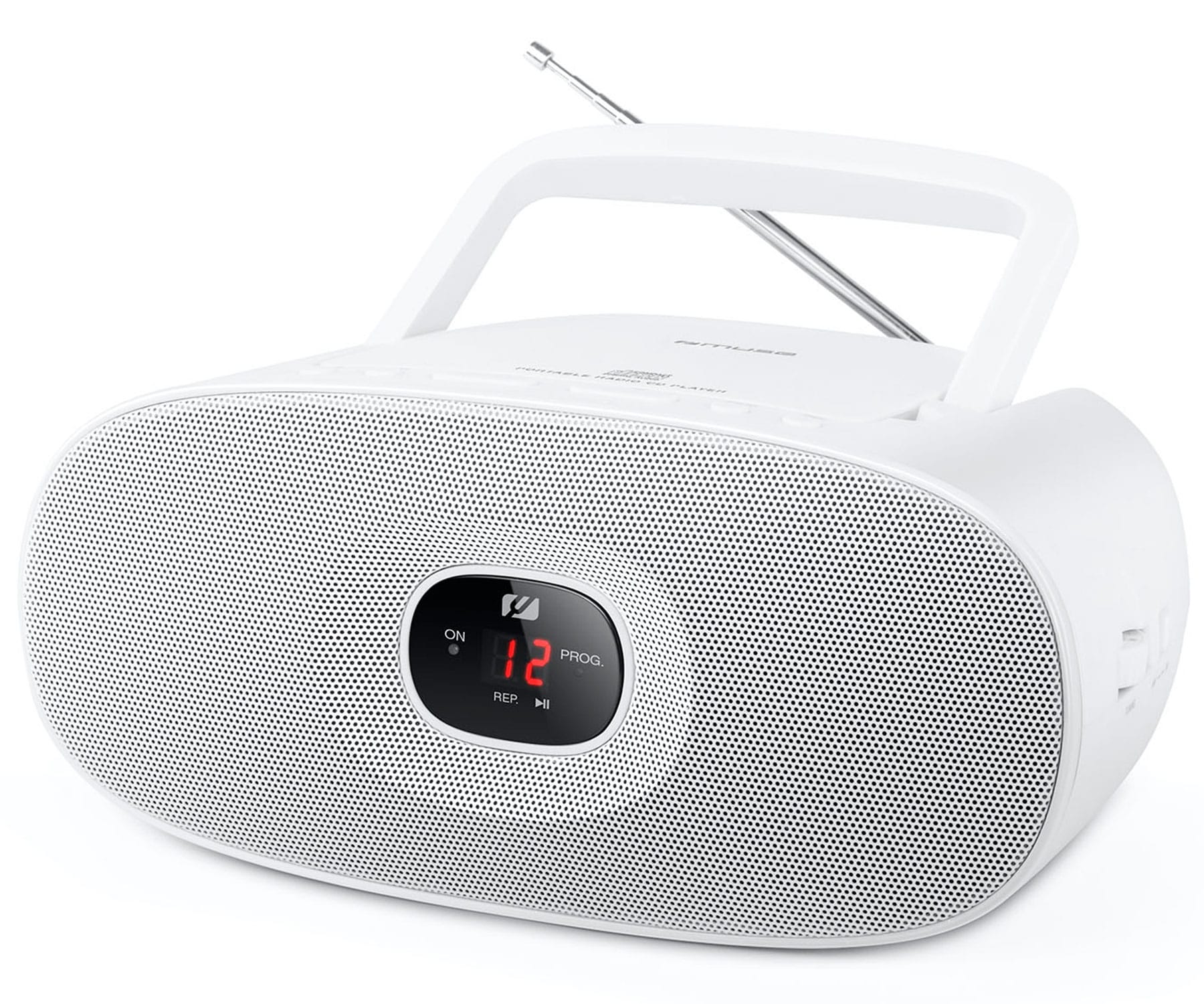 MUSE MD-202 RW BLANCO RADIO CD PORTÁTIL CD-RW FM/AM CON ALTAVOZ INTEGRADO