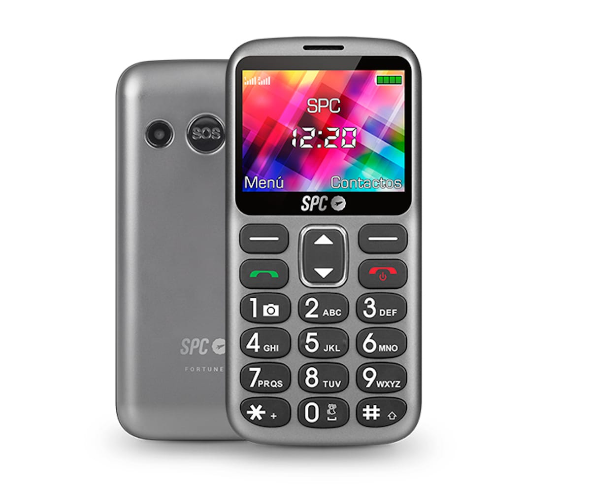 SPC 2320T FORTUNE TITANIUM TELÉFONO MÓVIL SENIOR DUAL SIM 2.4'' CON BASE DE CARGA