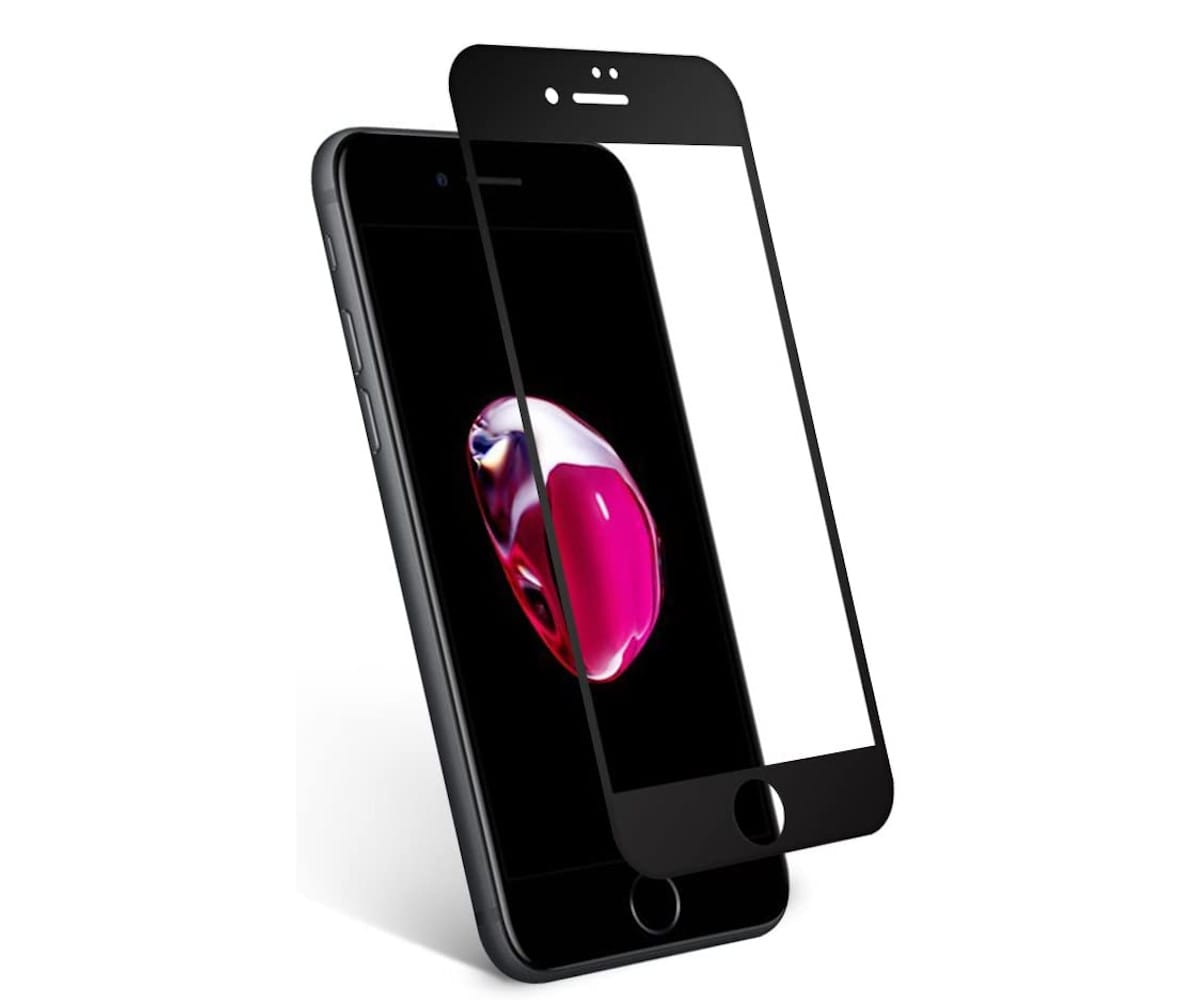 JC PROTECTOR DE CRISTAL COMPLETO NEGRO APPLE IPHONE 8/7/6S/6