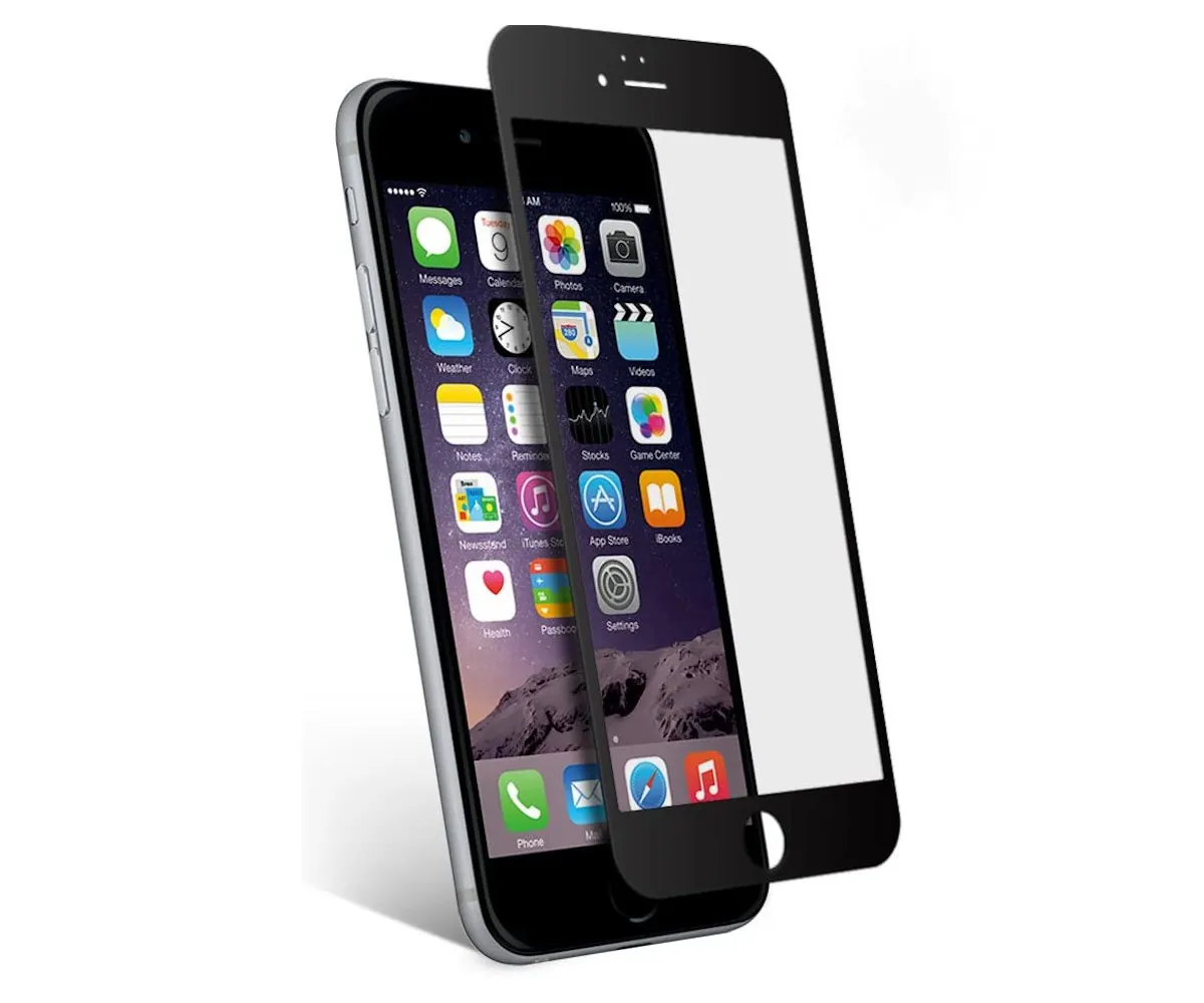 JC PROTECTOR DE CRISTAL COMPLETO NEGRO IPHONE SE