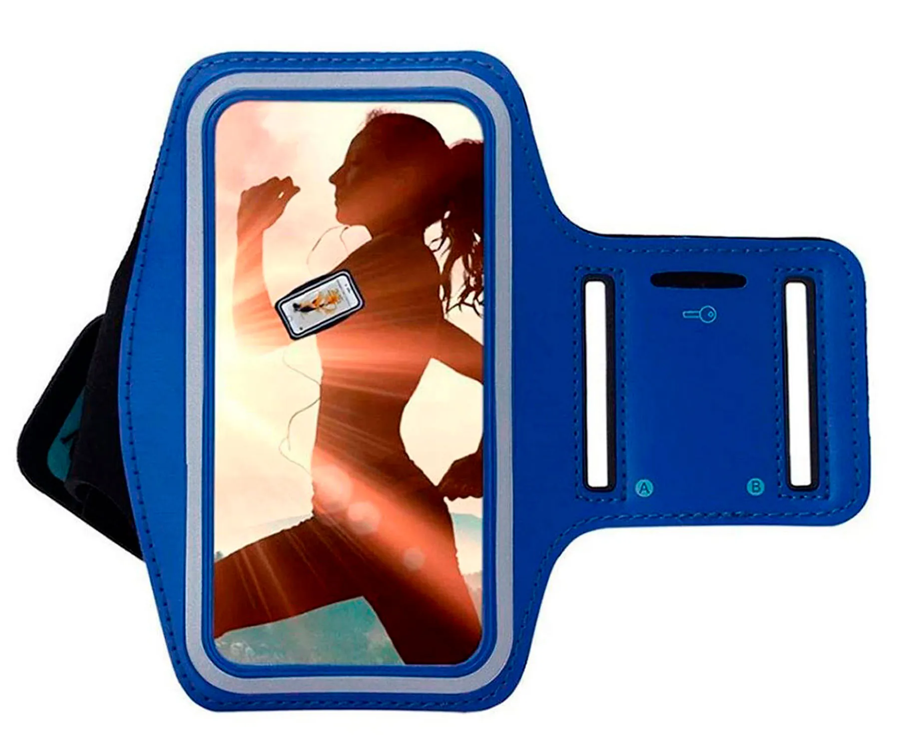 JC ARMBAND MC102 BRAZALETE DEPORTIVO AZUL RESISTENTE AL AGUA PARA MÓVILES DE 5'' A 5.7''