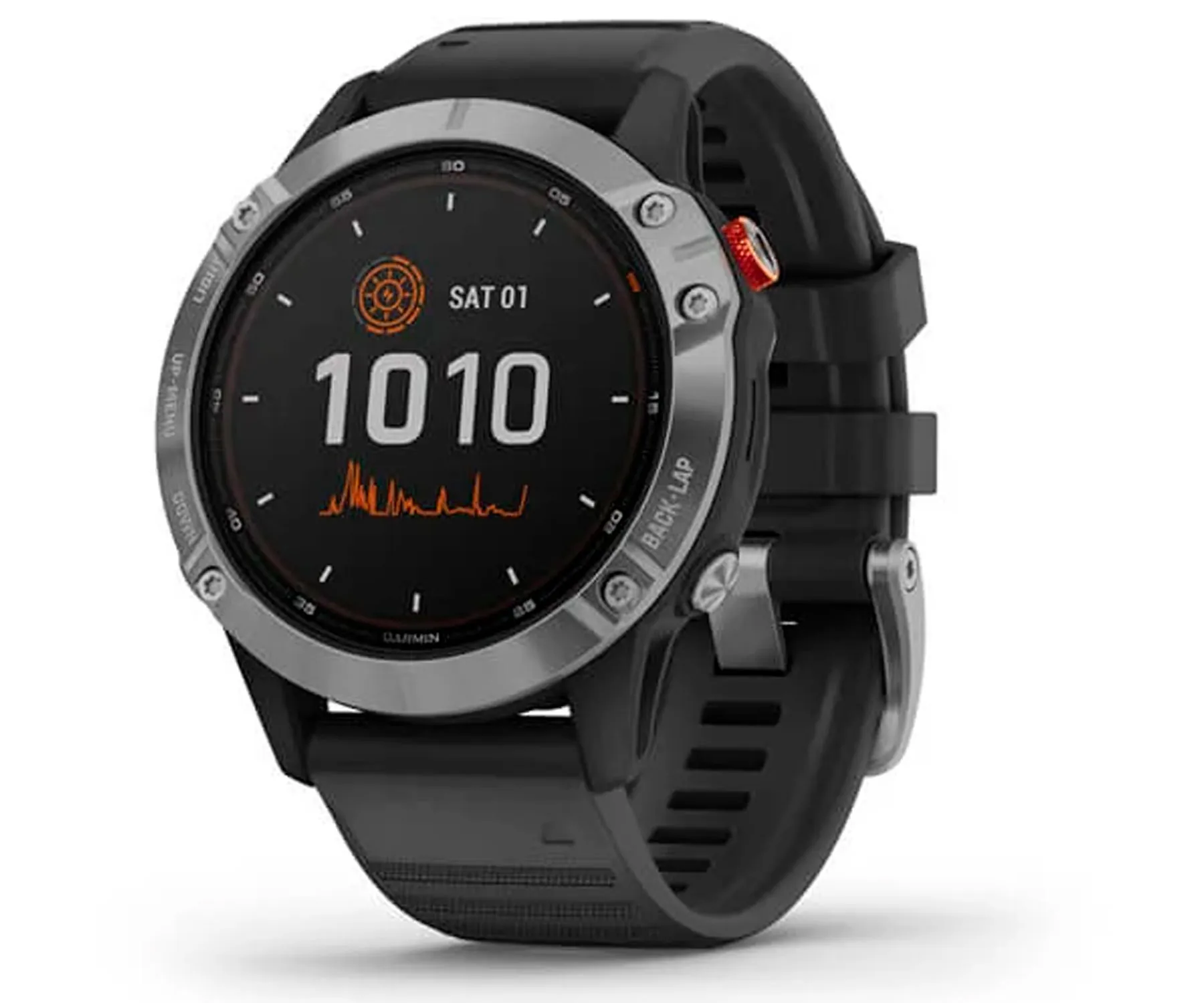GARMIN FÉNIX 6 SOLAR PLATA NEGRO CON CORREA NEGRA 47mm SMARTWATCH PREMIUM MULTIDEPORTE GPS INTEGRADO BLUETOOTH