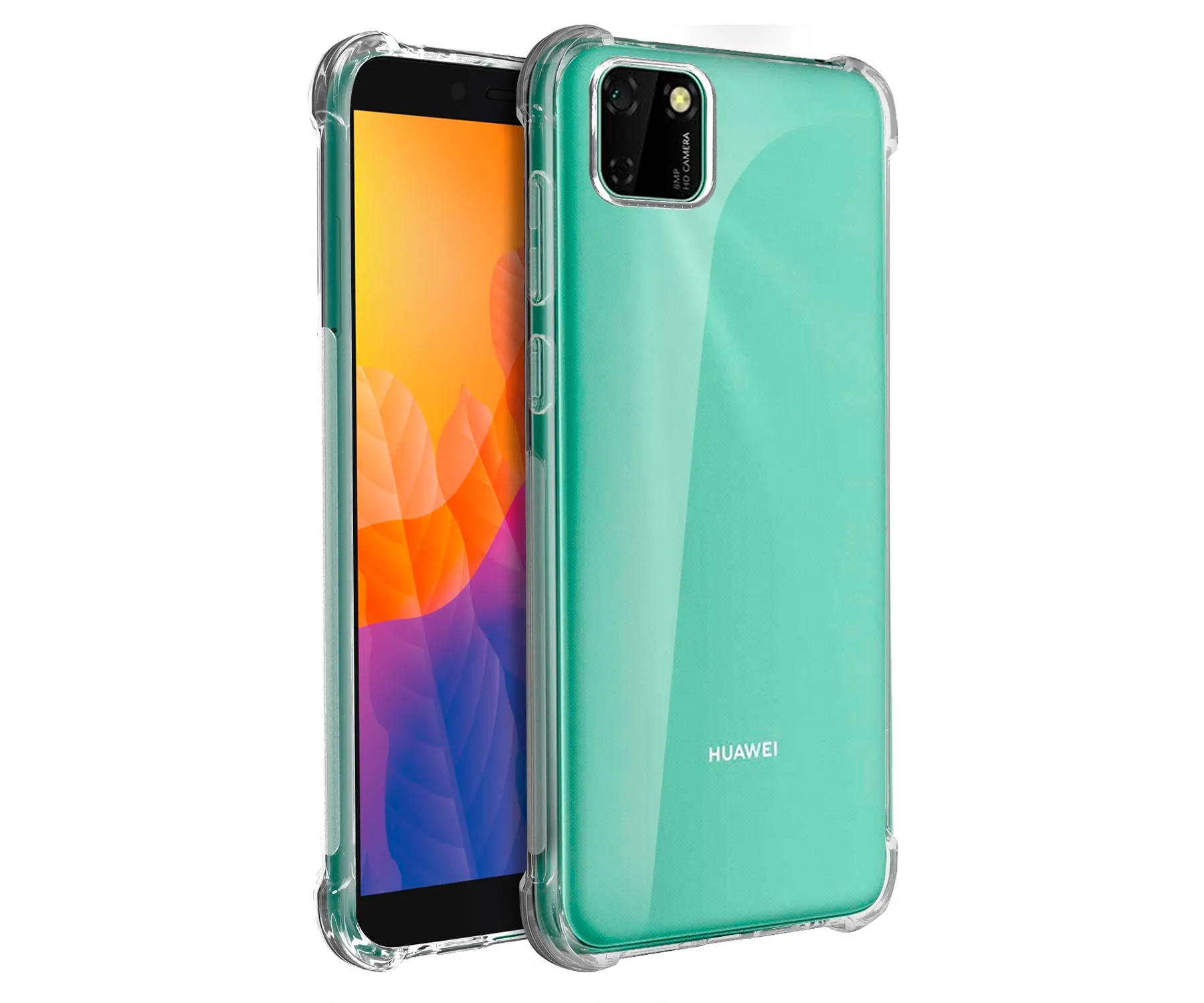 AKASHI TRANSPARENTE FUNDA CARCASA TRASERA SILICONA HUAWEI Y5 P REFORZADA