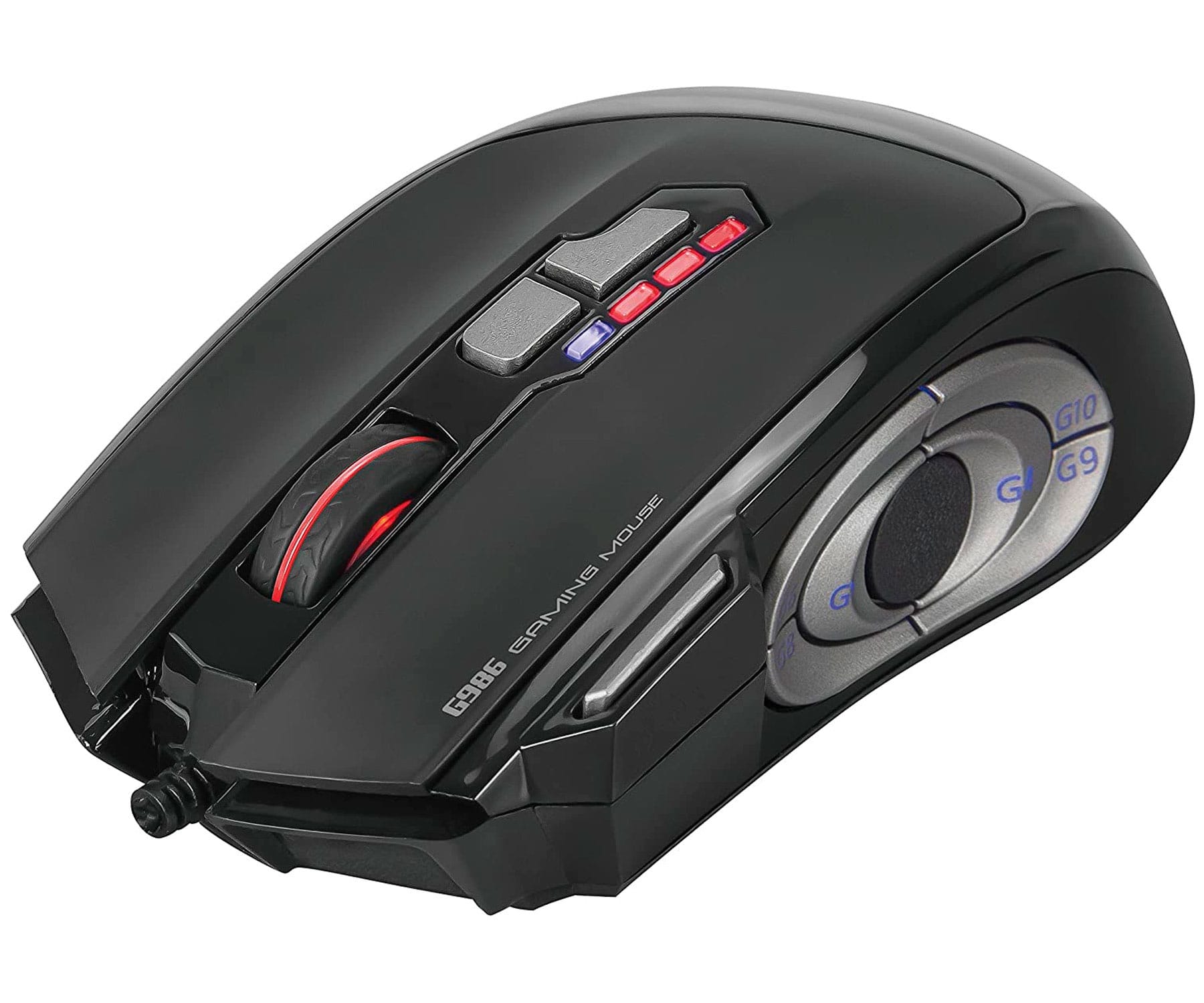 SCORPION G986 NEGRO RATÓN GAMING LED RGB USB 12 BOTONES 8000 DPI