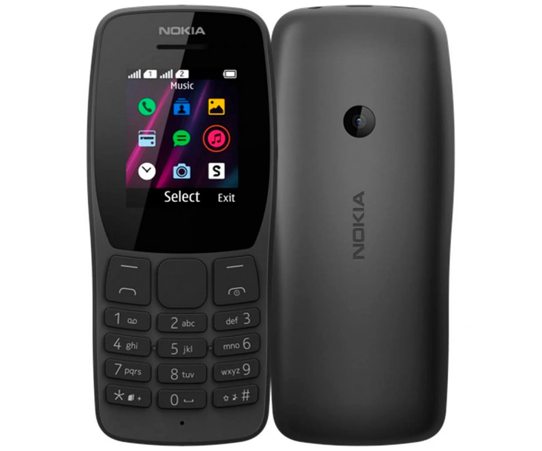 NOKIA 110 NEGRO MÓVIL GSM DUAL SIM 1.77'' QQVGA 4MB HASTA 32GB CON SD CÁMARA QVGA FM