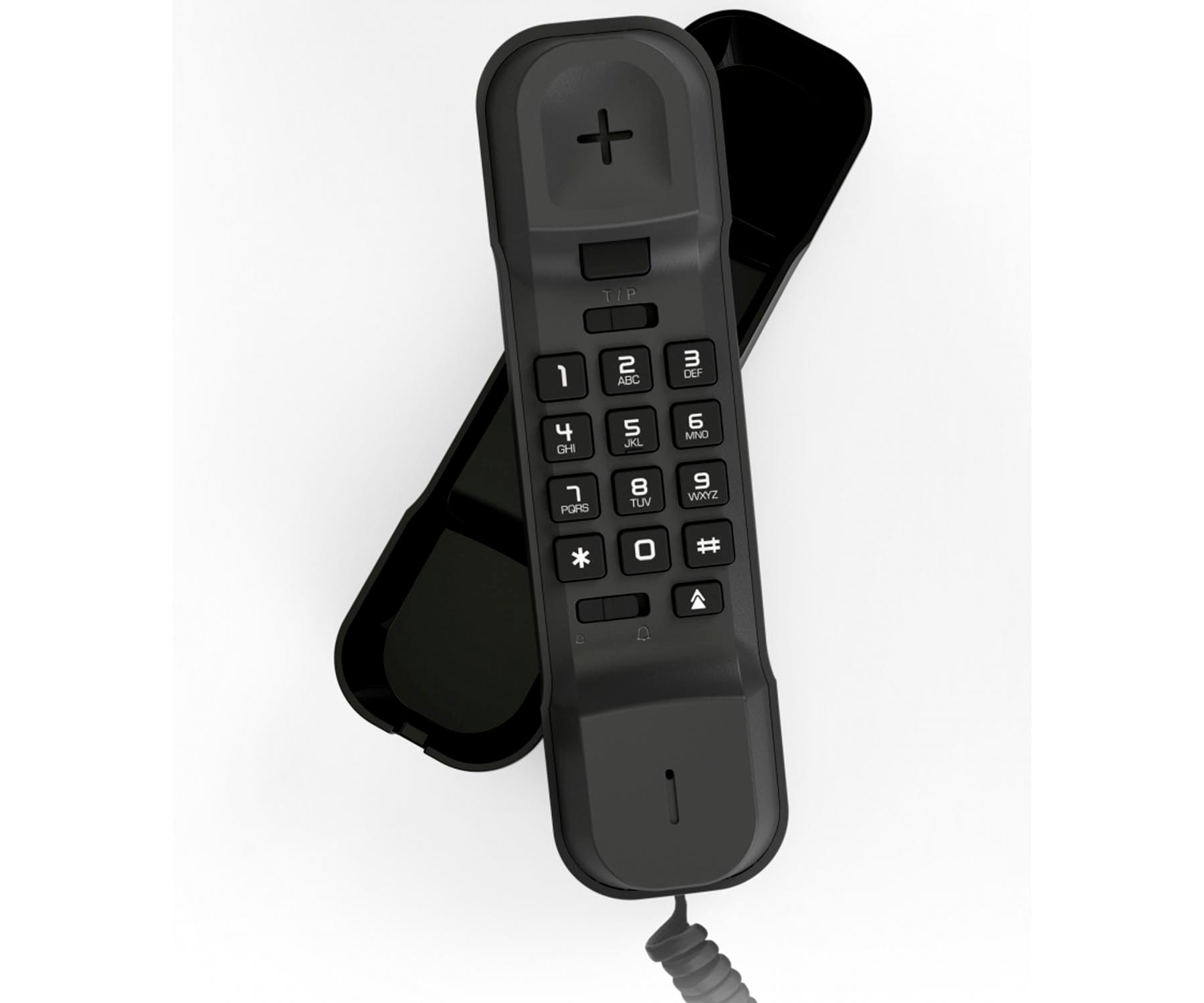 ALCATEL T06 NEGRO TELÉFONO FIJO CON CABLE MONOPIEZA ULTRA COMPACTO