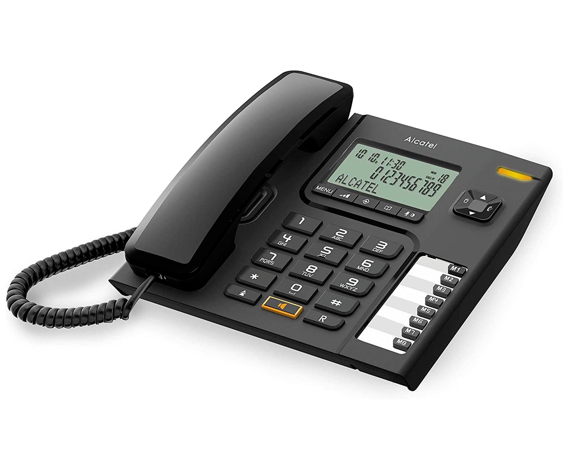 ALCATEL T76 NEGRO TELÉFONO FIJO CON CABLE PANTALLA MANOS LIBRES