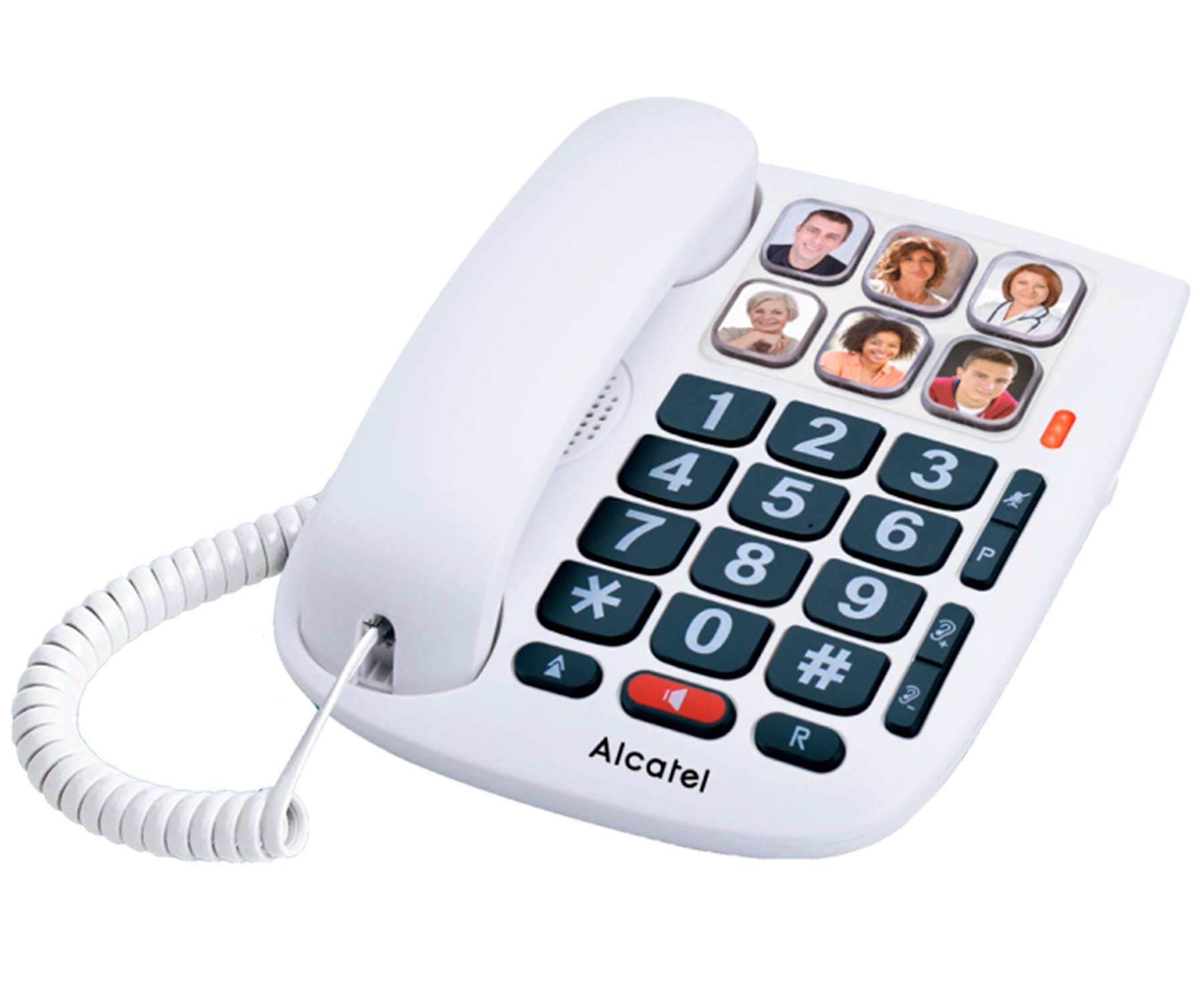 ALCATEL TMAX10 BLANCO TELÉFONO FIJO CON CABLE TECLAS GRANDES MANOS LIBRES