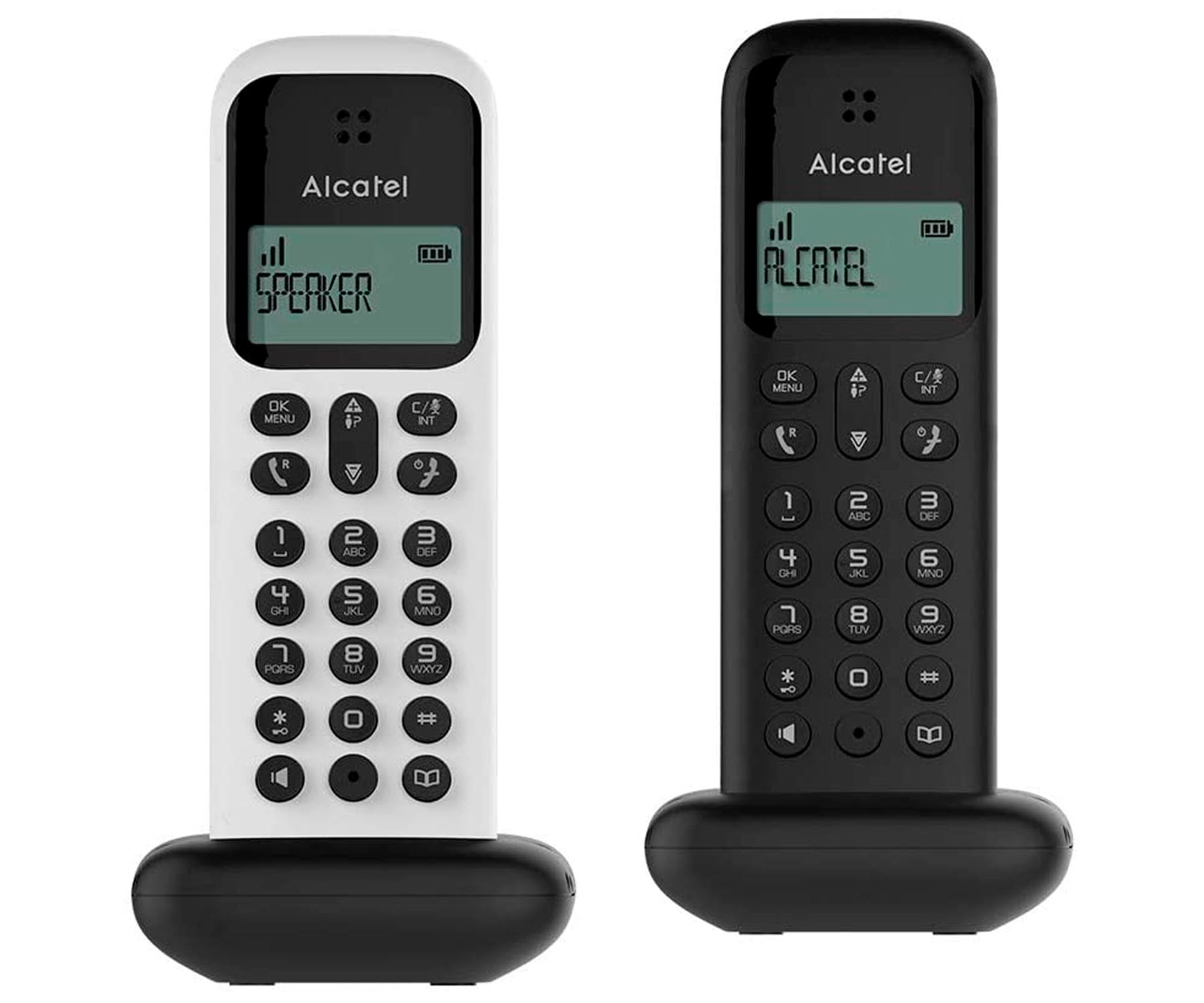 ALCATEL D285 DUO BLANCO/NEGRO TELÉFONOS FIJOS INALÁMBRICOS PANTALLA SENCILLOS Y ELEGANTES