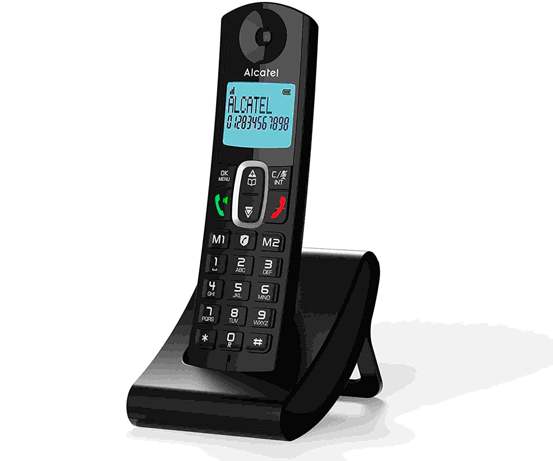 ALCATEL F685 NEGRO TELÉFONO FIJO INALÁMBRICO PANTALLA RETROILUMINADA