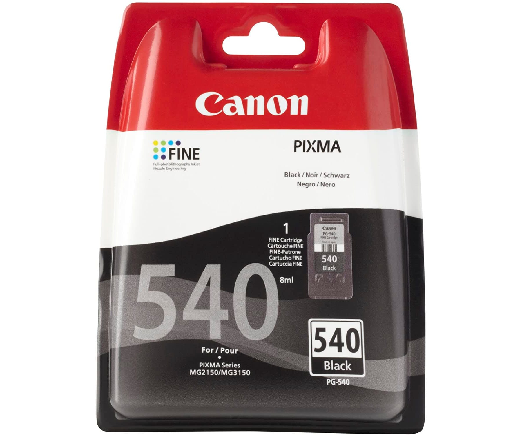 CANON PG-540 COLOR NEGRO CARTUCHO DE TINTA 8ml FINE PIXMA