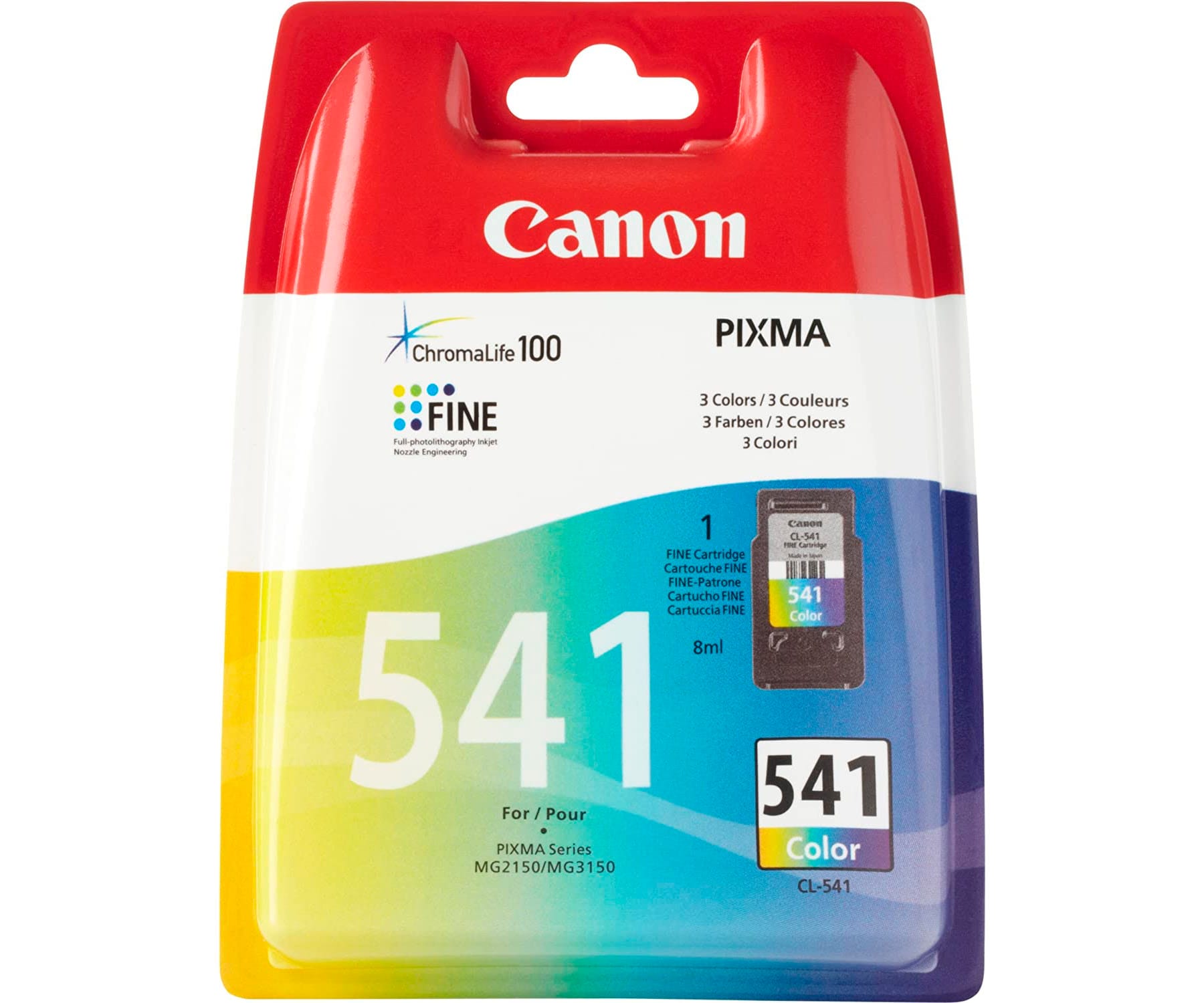 CANON CL-541 TRICOLOR CARTUCHO DE TINTA 8ml FINE PIXMA CIAN MAGENTA AMARILLO