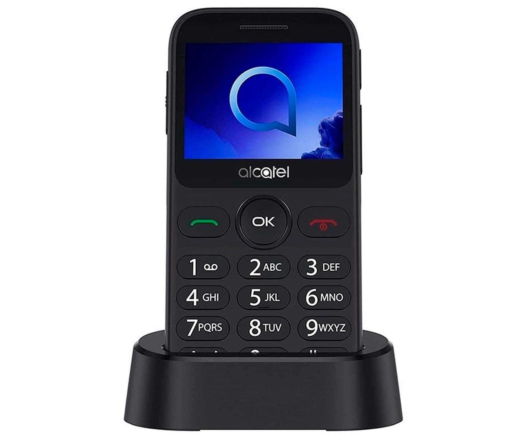 ALCATEL 2019G GRIS TELÉFONO MÓVIL SENIOR 2G 2.4'' QVGA BLUETOOTH SOS FM LINTERNA